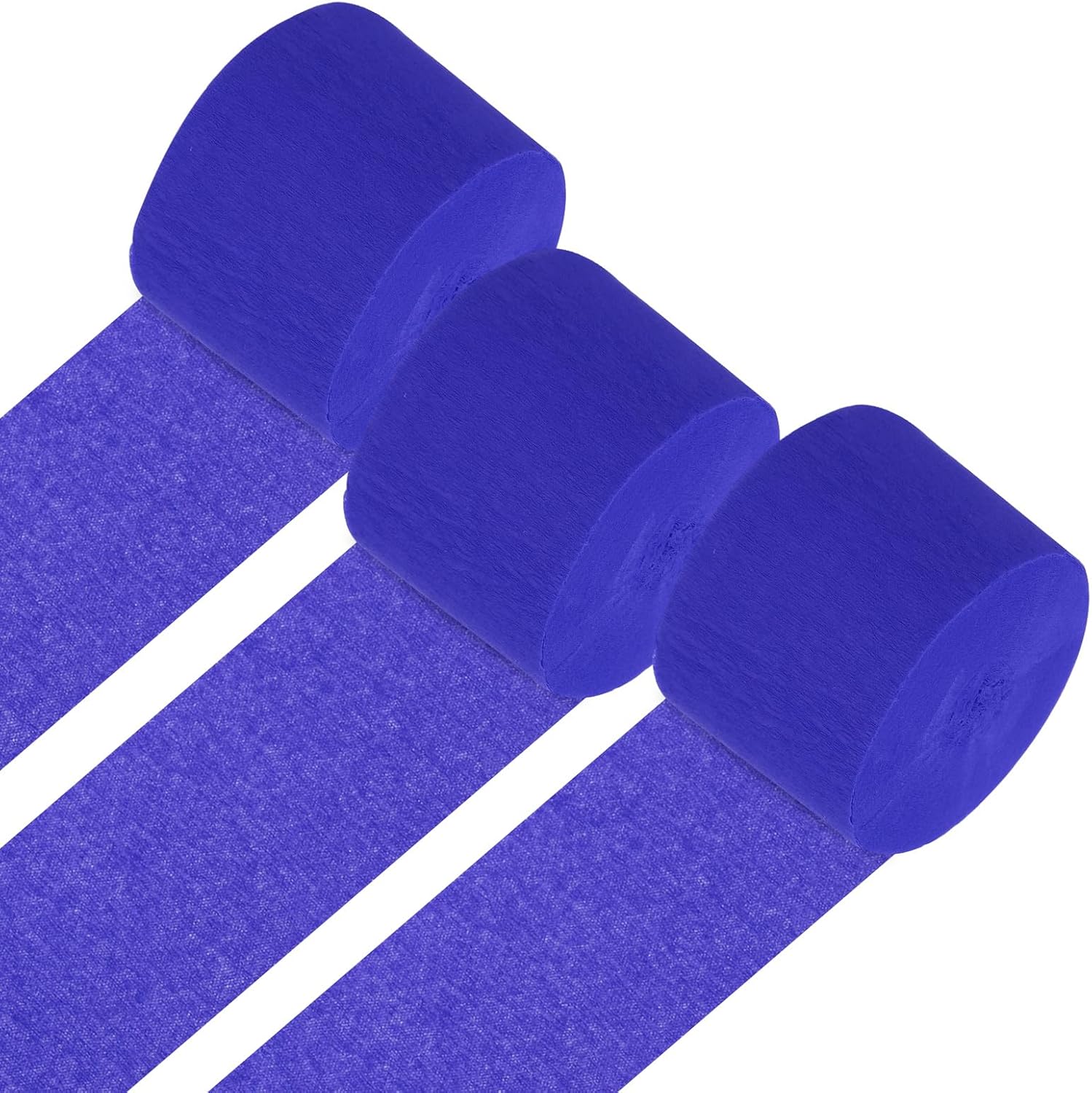 PATIKIL Blue Crepe Paper Streamers 3 Rolls 82 Ft Long