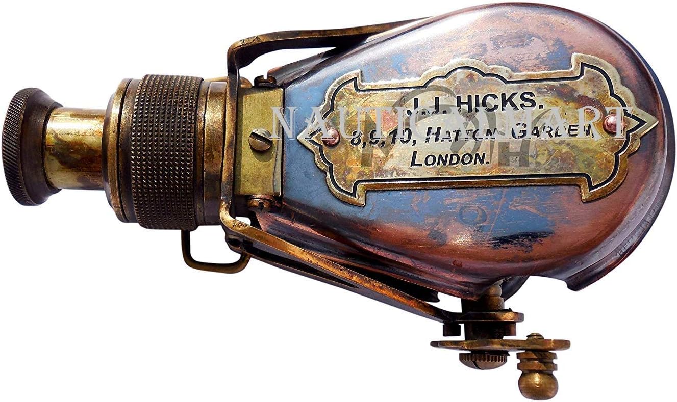Antique Style Brass Pocket Monocular with Box