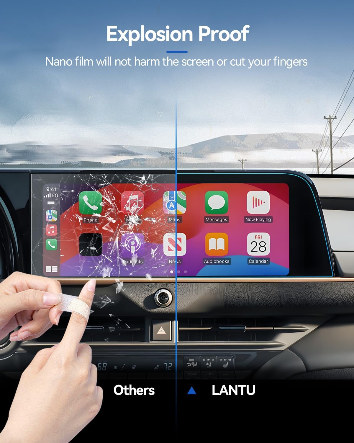 2PCS Car Screen Protector for Toyota Crown 2023-2026