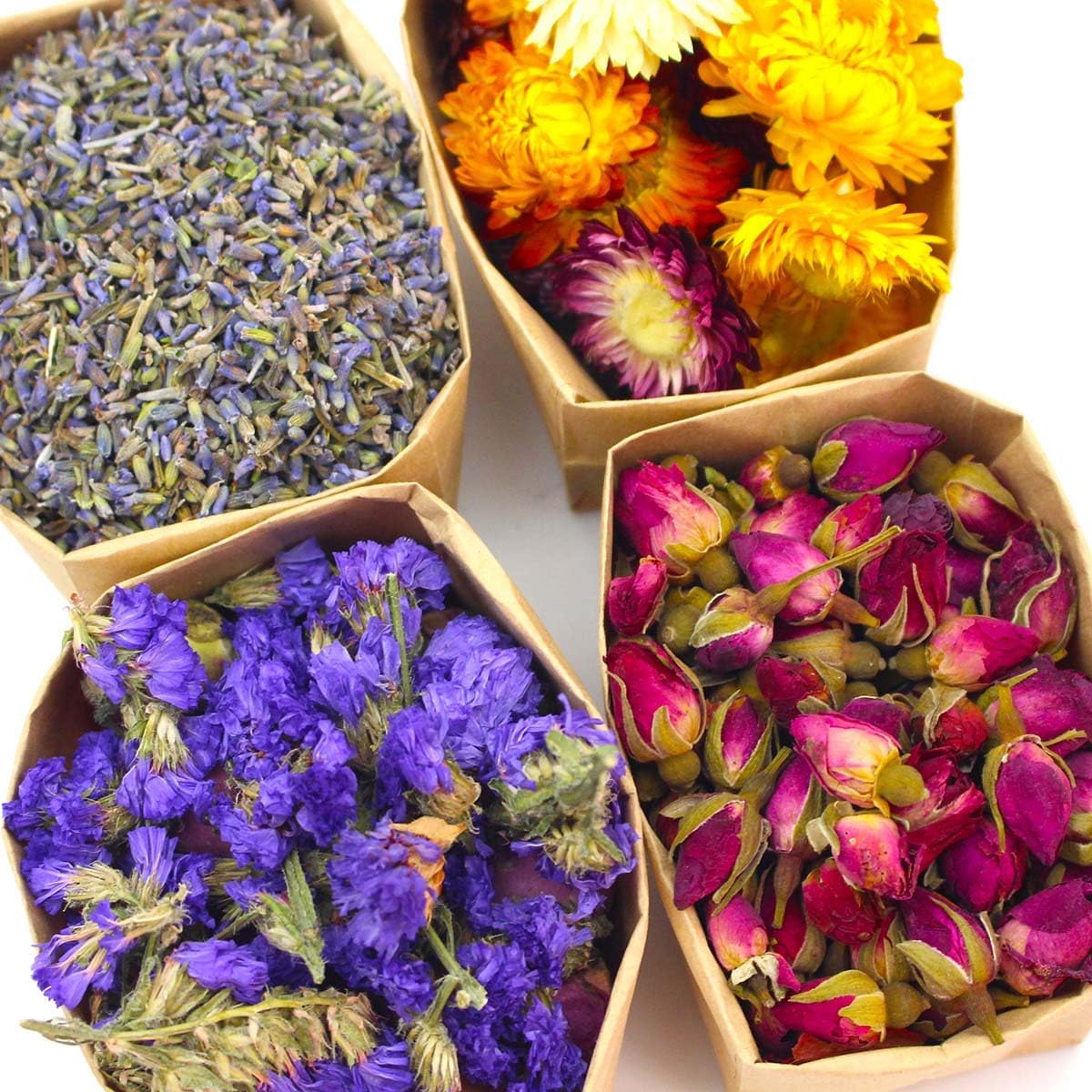 9 Bags Set of Natural Dried Flowers for Crafts