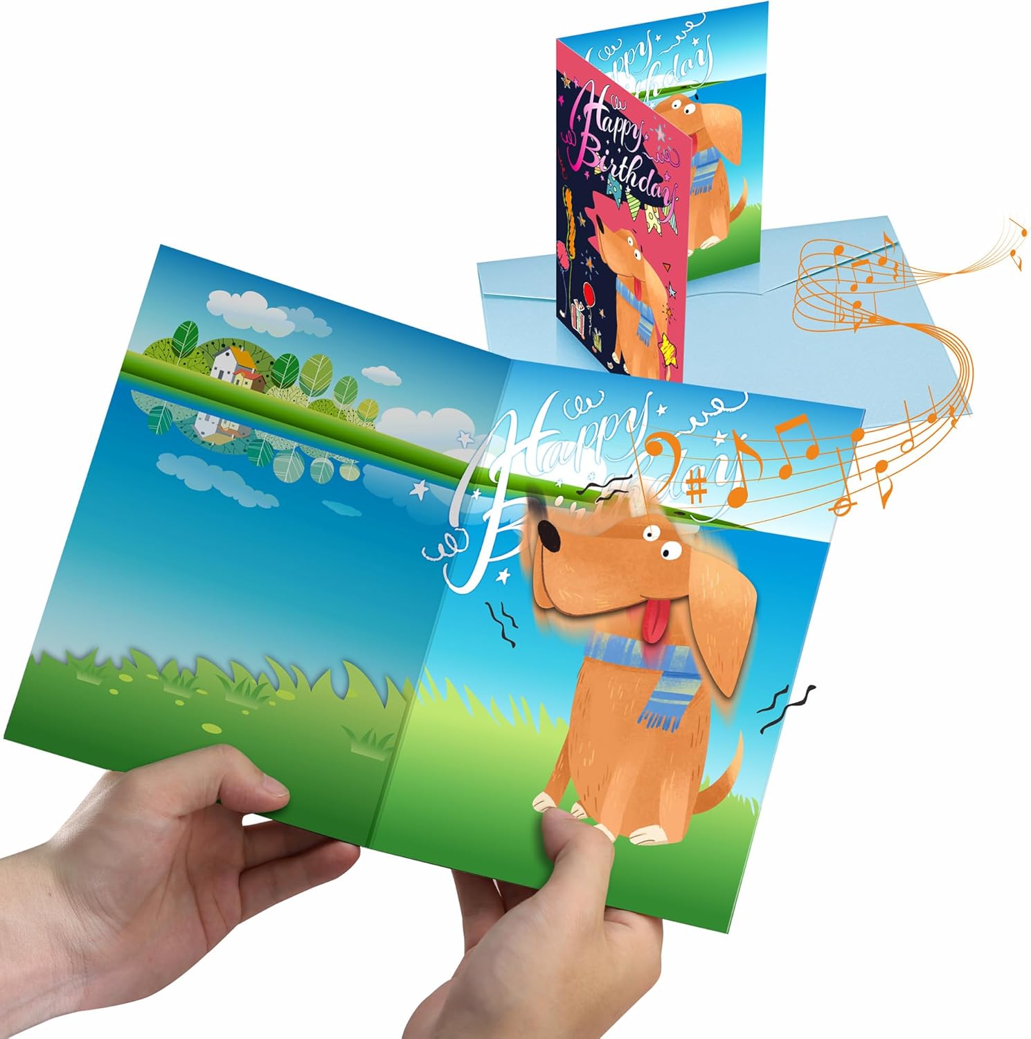 Funny Birthday Card with Sound and 3D Pop Up Prank Dog