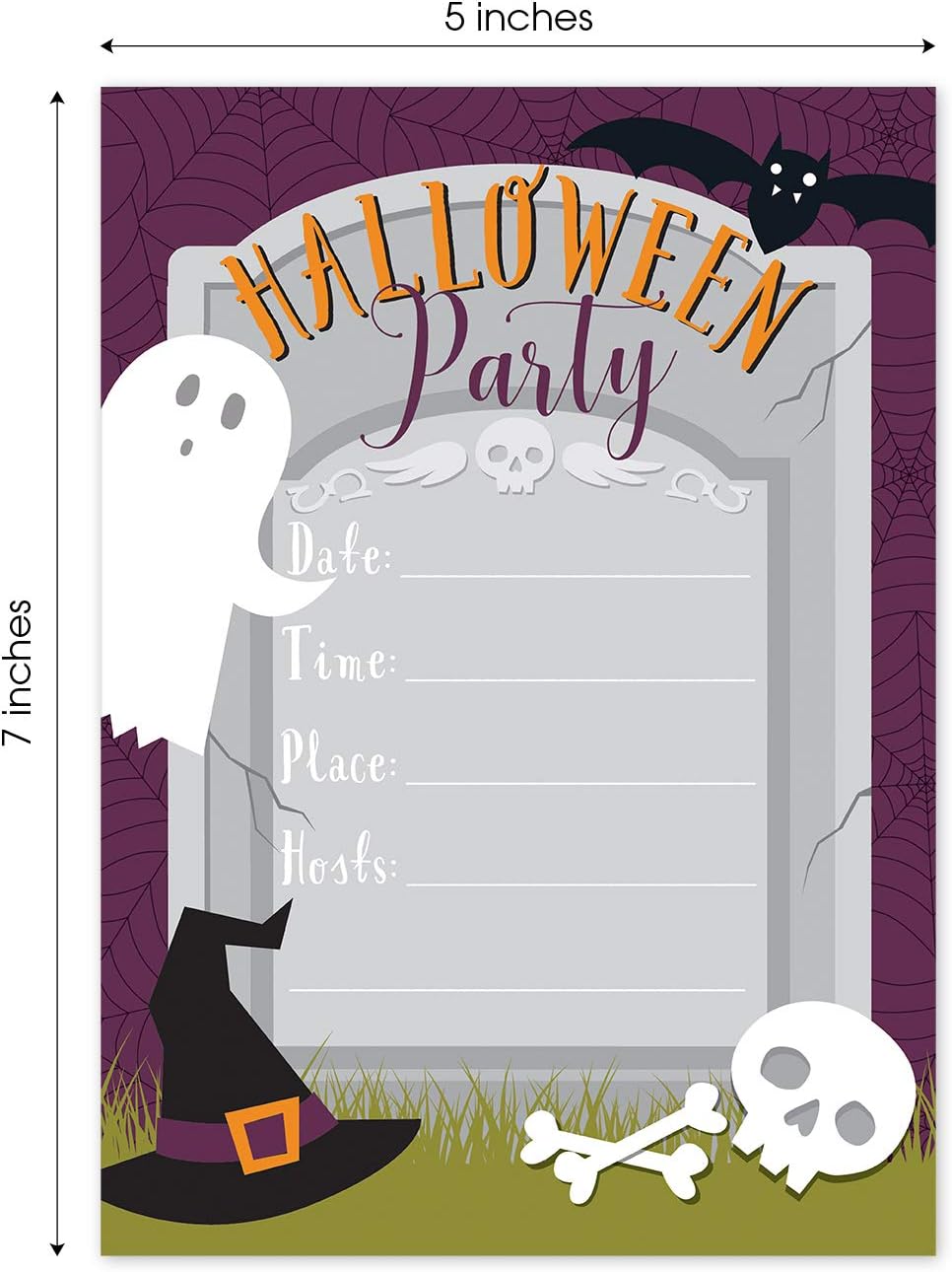 Canopy Street Halloween Party Invites 5x7