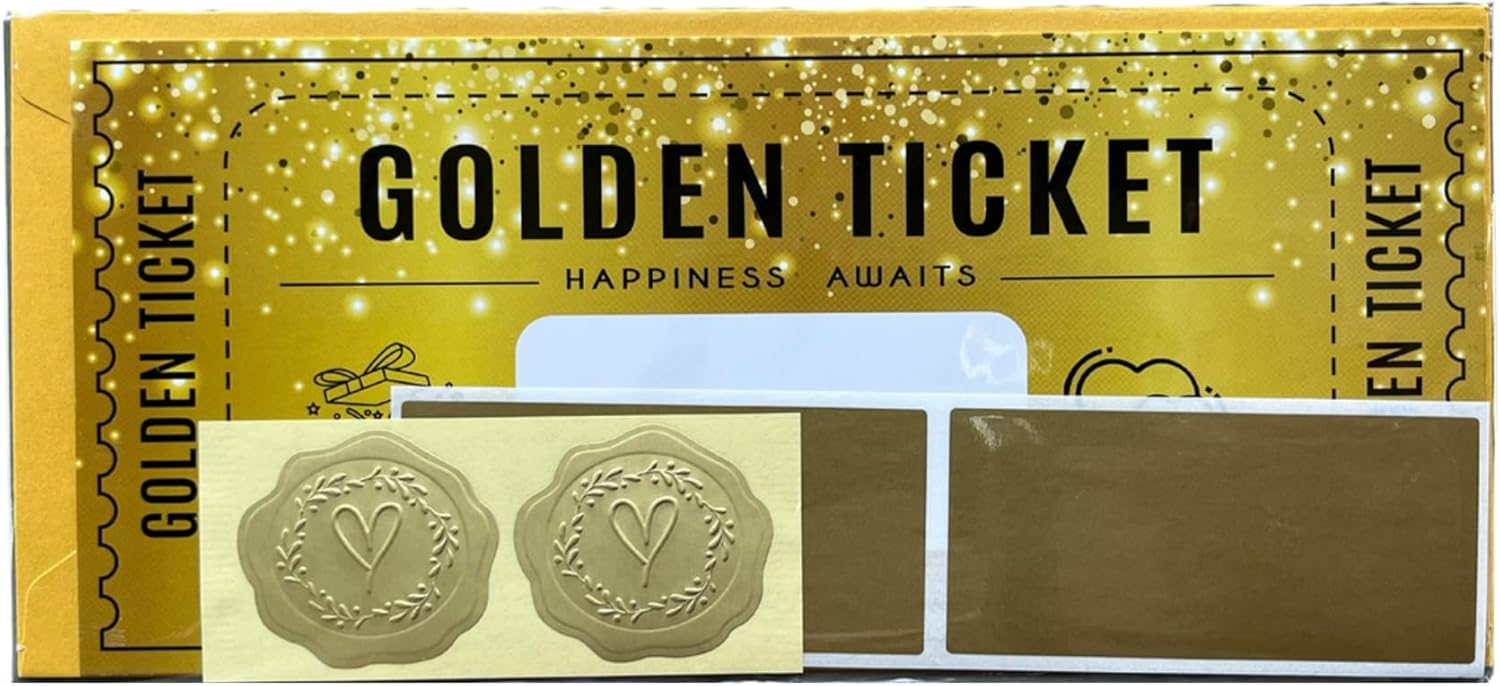 Golden Ticket Scratch Card Personalized Gift Set
