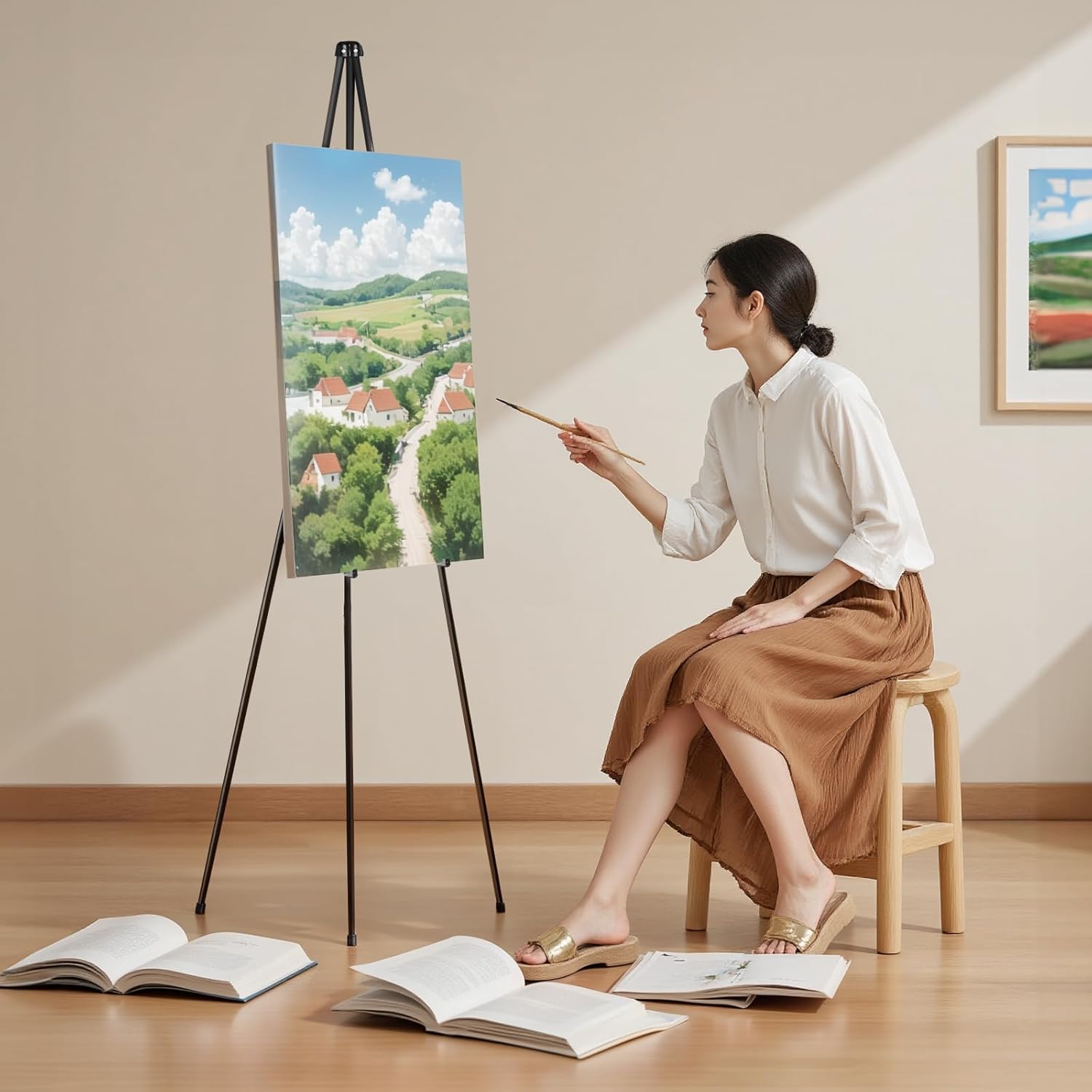 Folding Display Easel Stand 63 Inch Tall 6 Pack