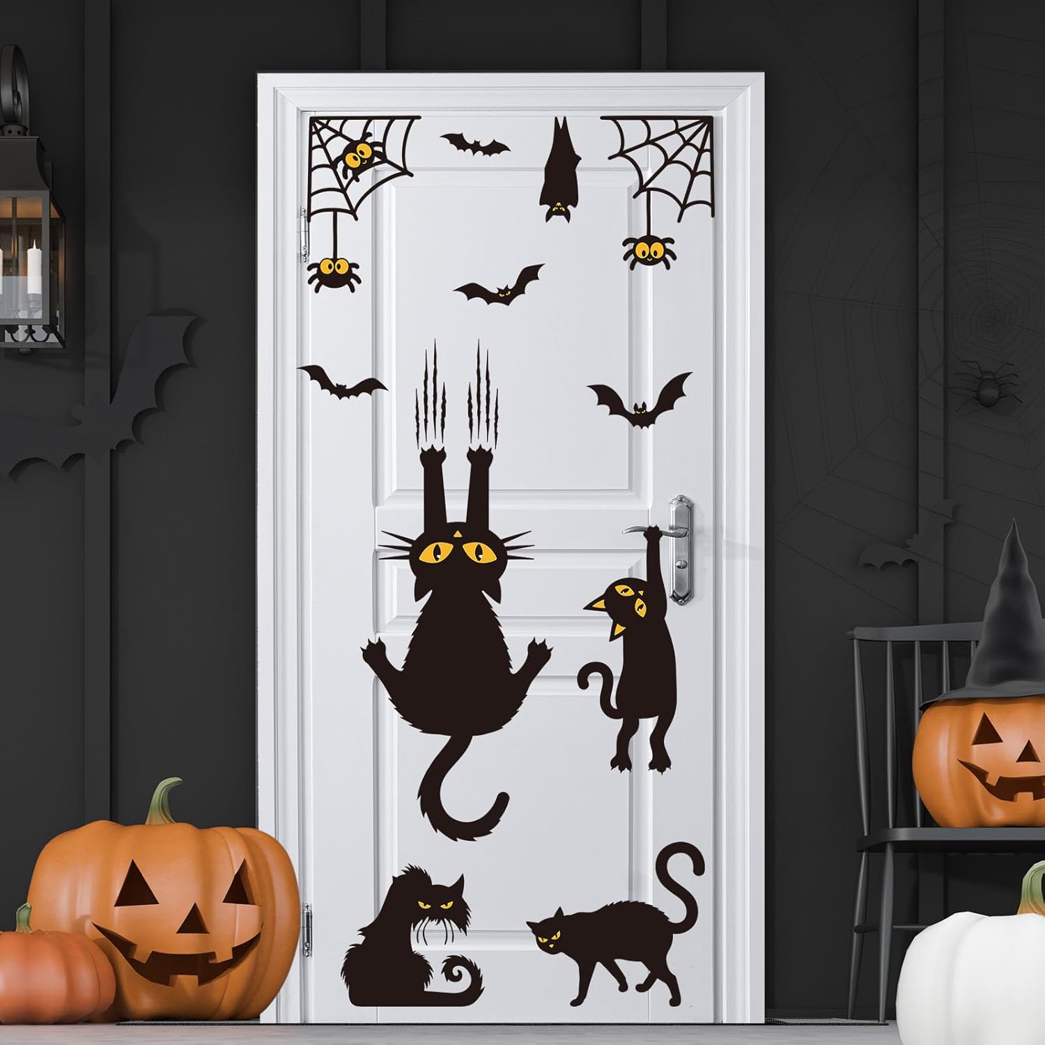 Halloween Bulletin Board Decorations Set Black Cat Cutouts