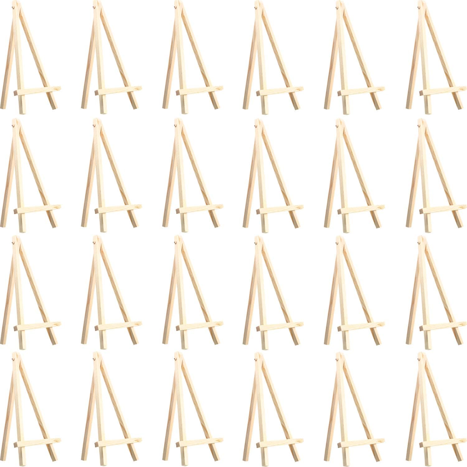 24 Pack Mini Wood Display Easel 8 Inch