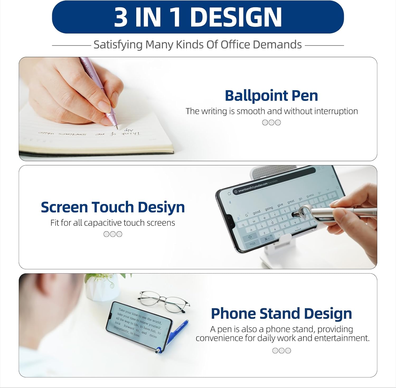 20 Pcs Inspirational Ballpoint Pens with Quotes