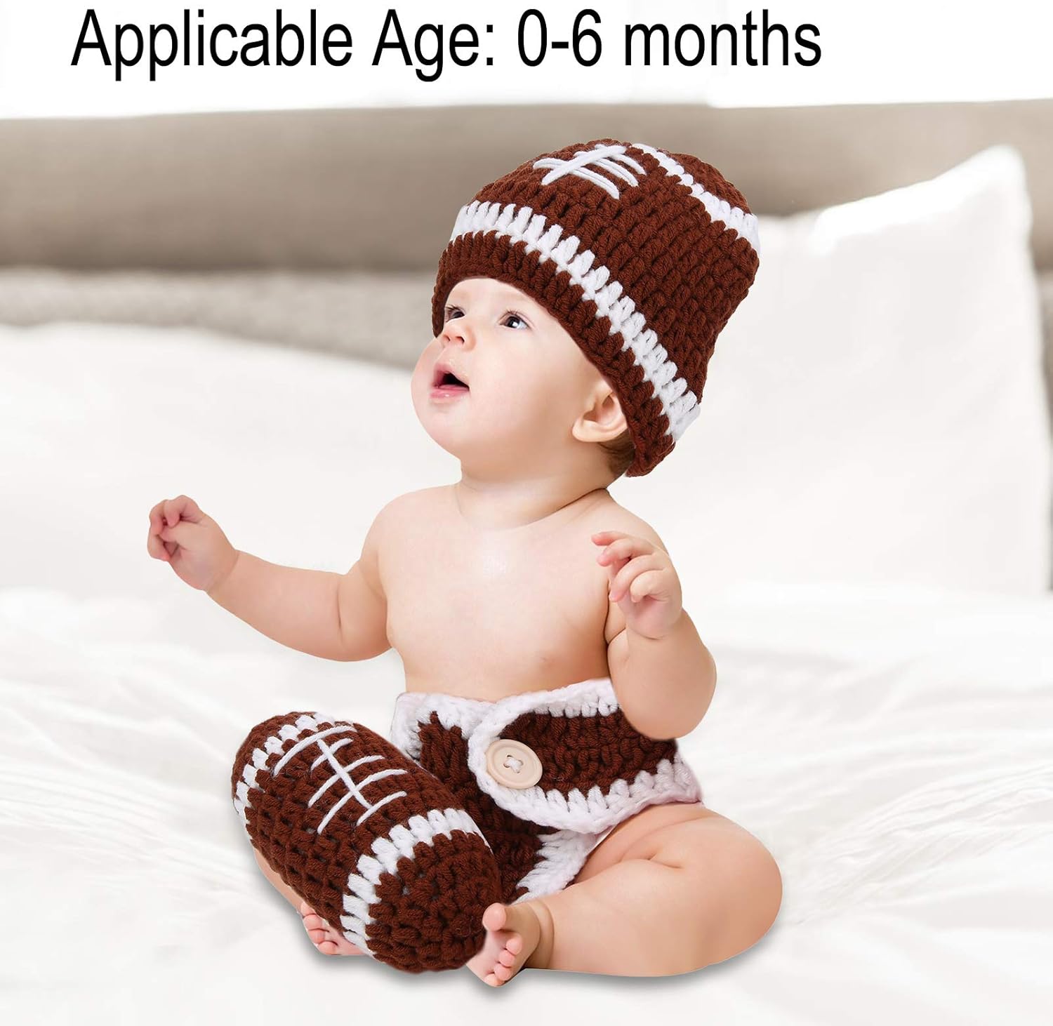 Newborn Photography Props Set Brown Baby Hats for Boys and Girls