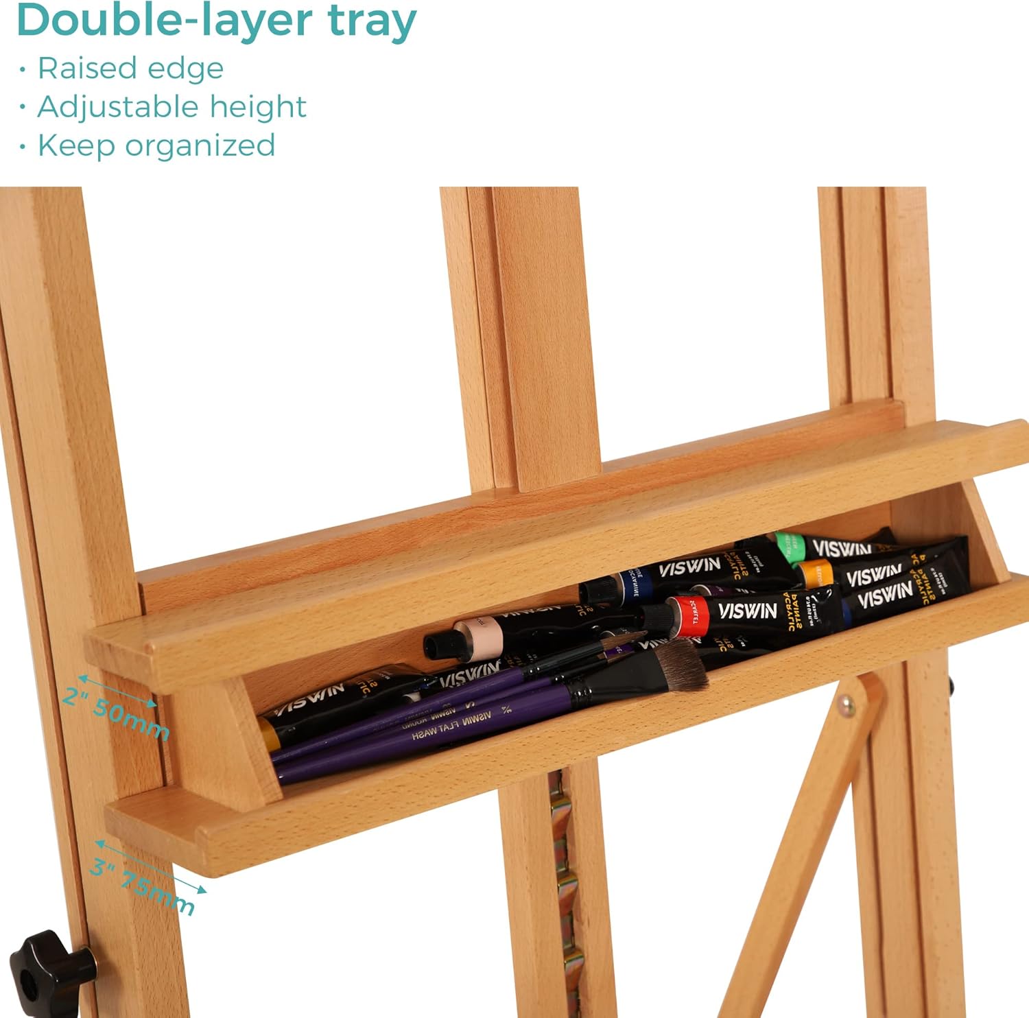 VISWIN Medium H-Frame Easel 67-95 Inch Adjustable with Storage Tray