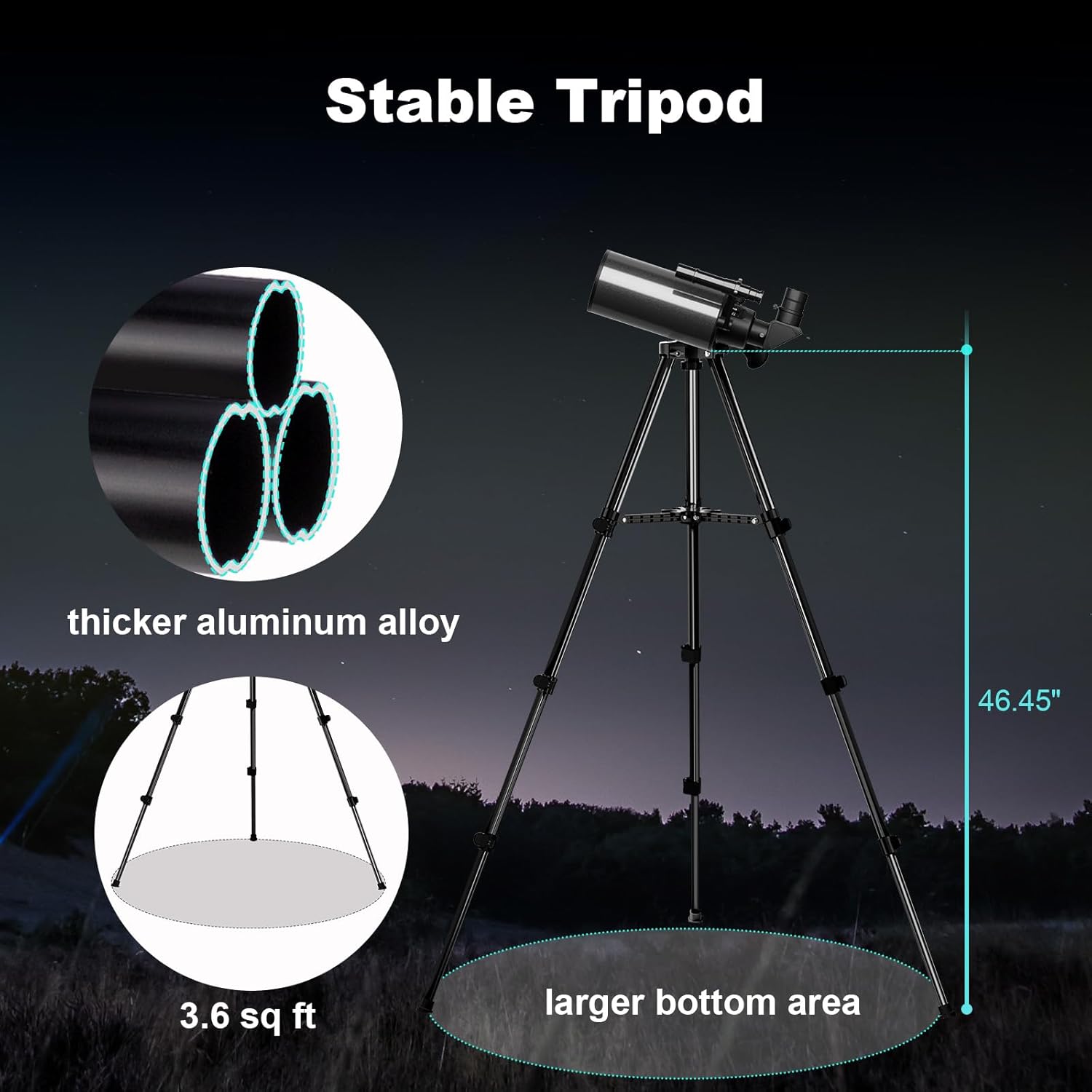 HOROX Maksutov-Cassegrain Telescope 80mm 850mm Portable Travel Scope
