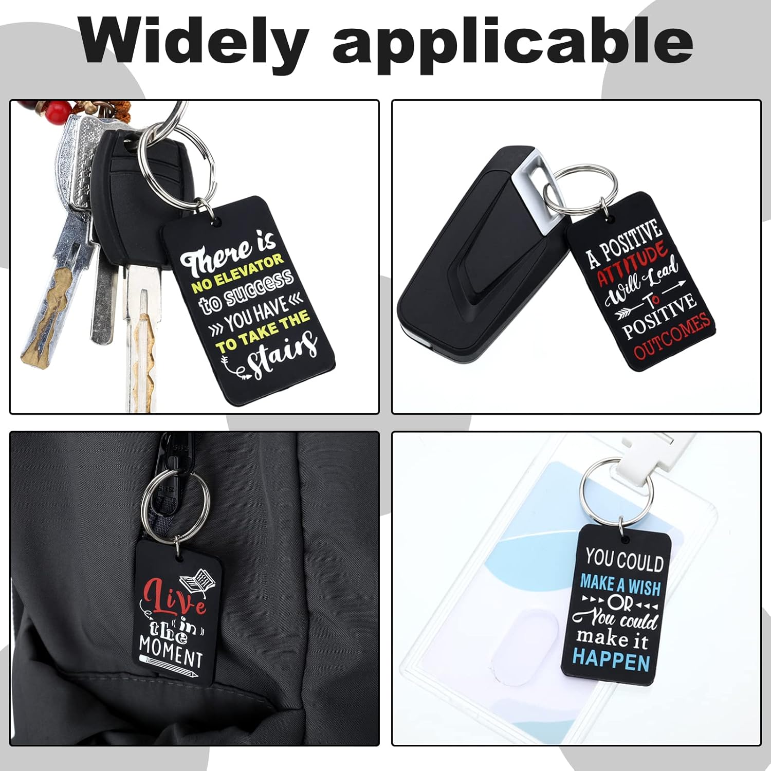Funtery 18 Pcs Inspirational Keychains Motivational Gifts