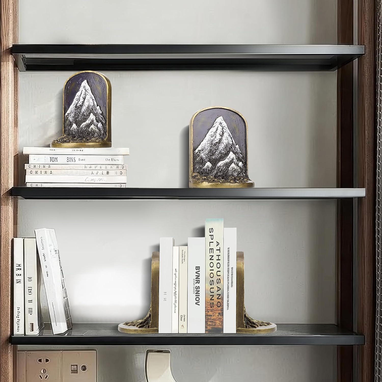Zgylin Snow Mountain Vintage Bookends