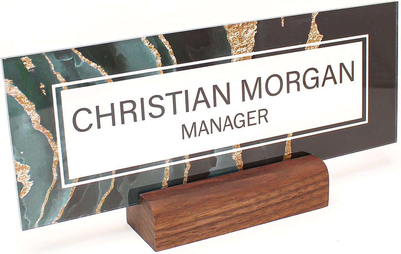 ARTSWAVE Acrylic Desk Name Plate Personalized Sign