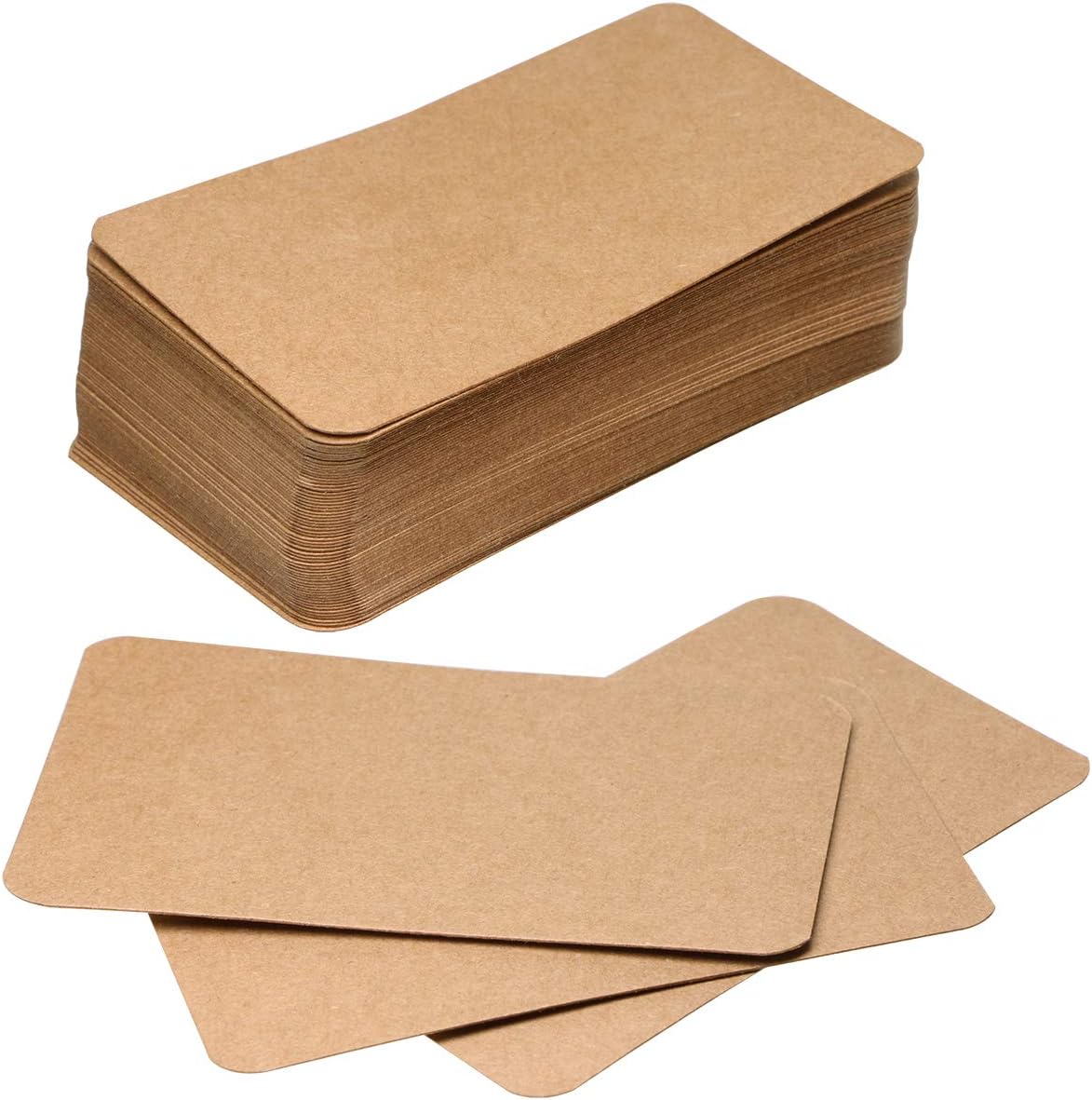 Tupalizy 100PCS Blank Brown Kraft Paper Cards for Writing and Crafting