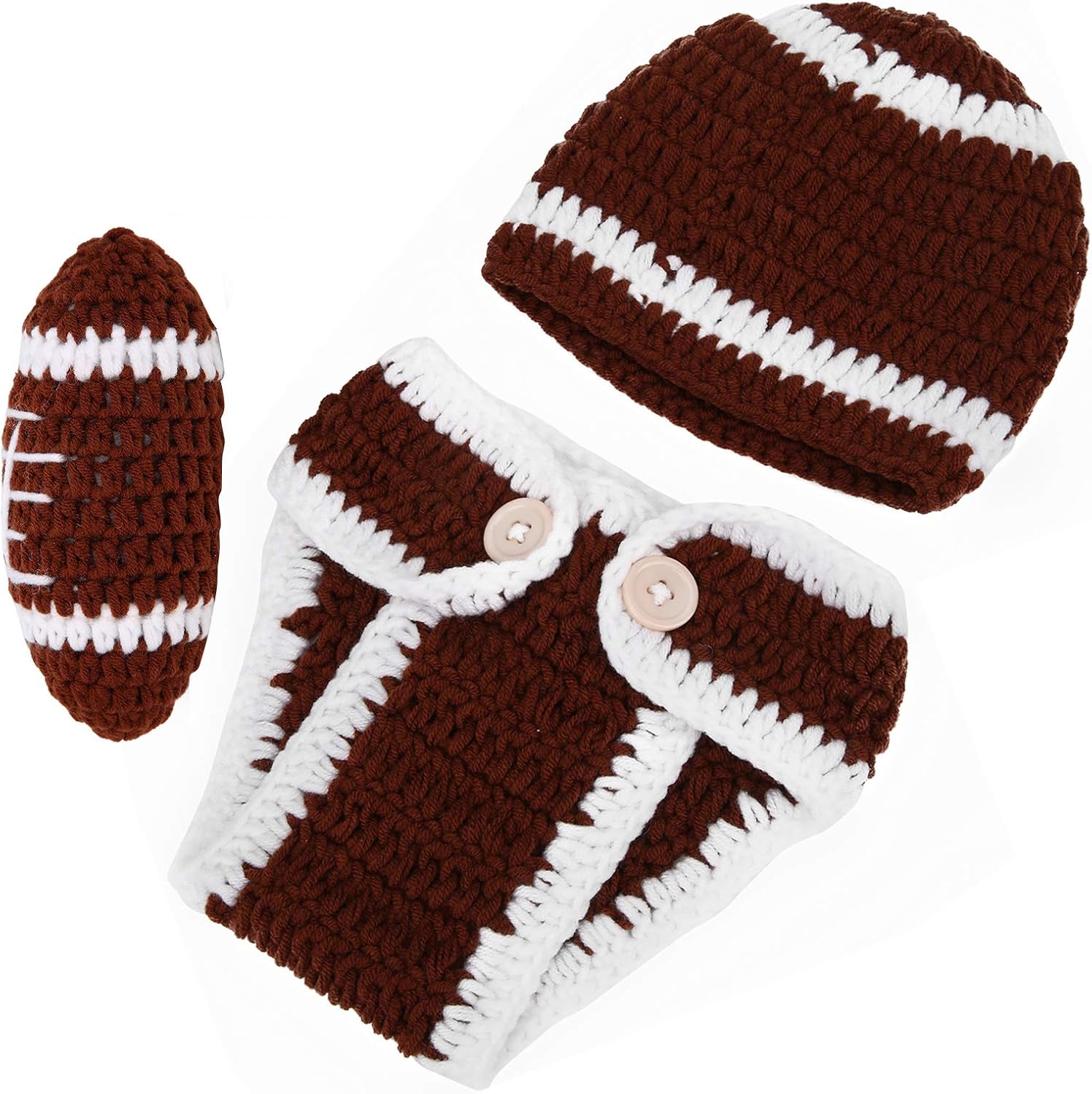 Newborn Photography Props Set Brown Baby Hats for Boys and Girls