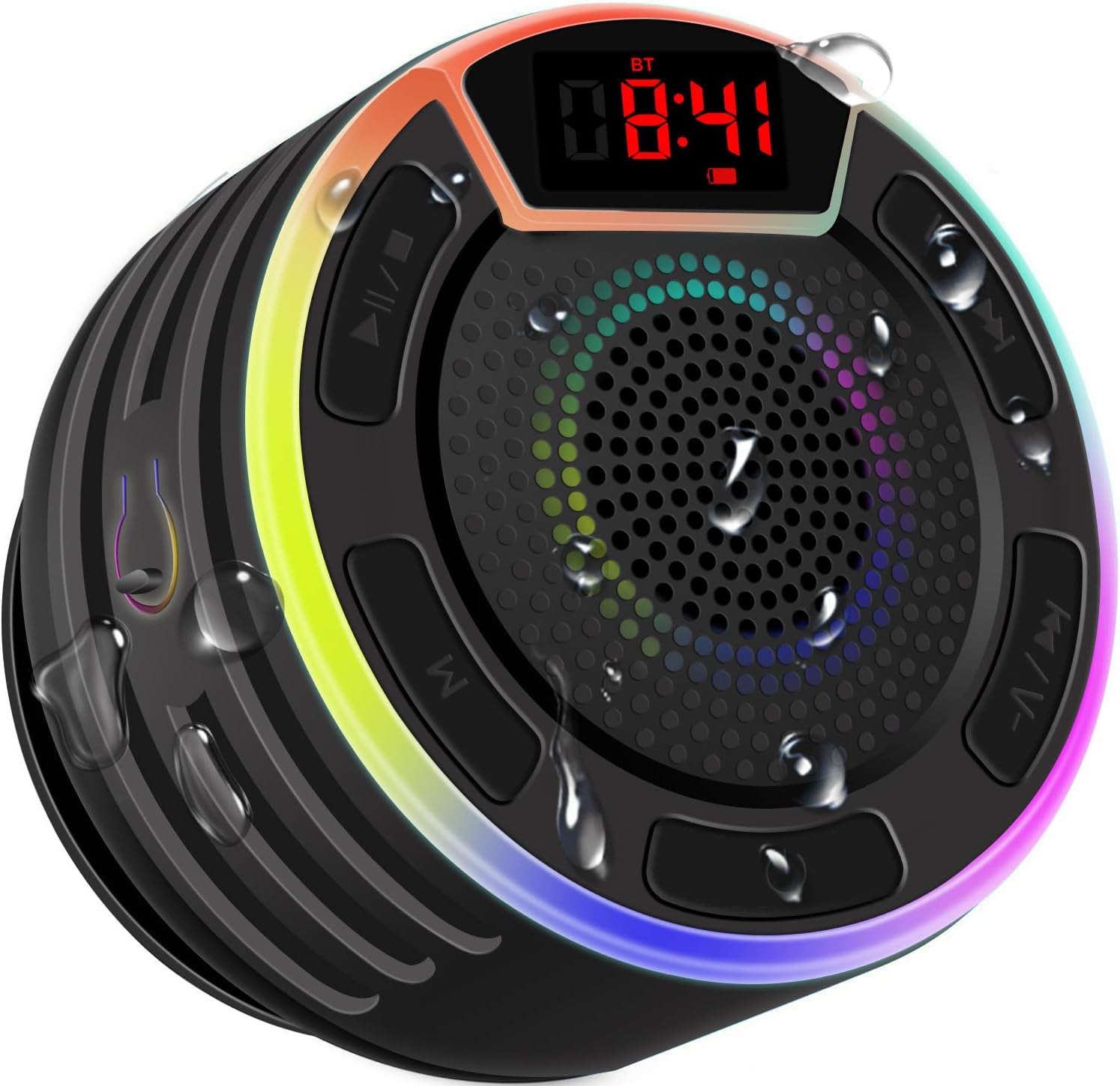 BassPal Bluetooth Speaker with LED Display and Light Show