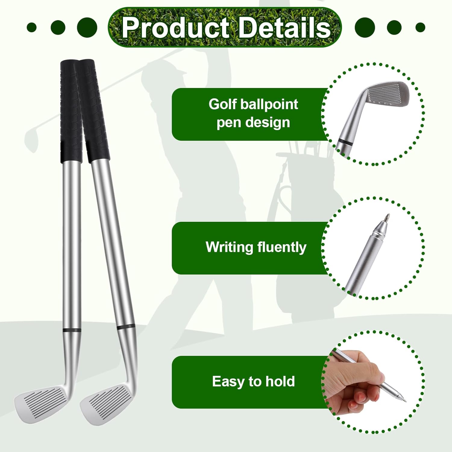 Golf Party Favors Set 48 Pcs Golf Ball Pens and Sticky Notes