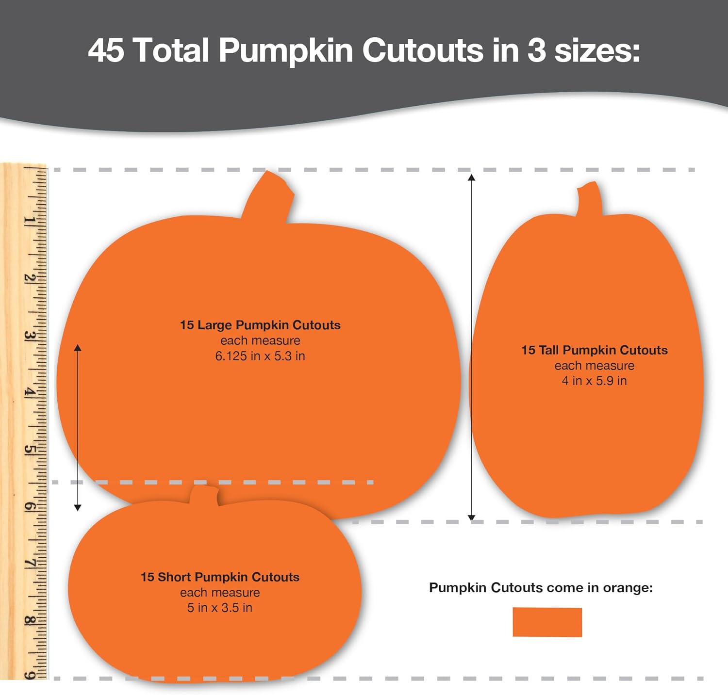 139 Halloween Ghosts Pumpkins Bats Punch Out Paper Cutouts 2-Sided