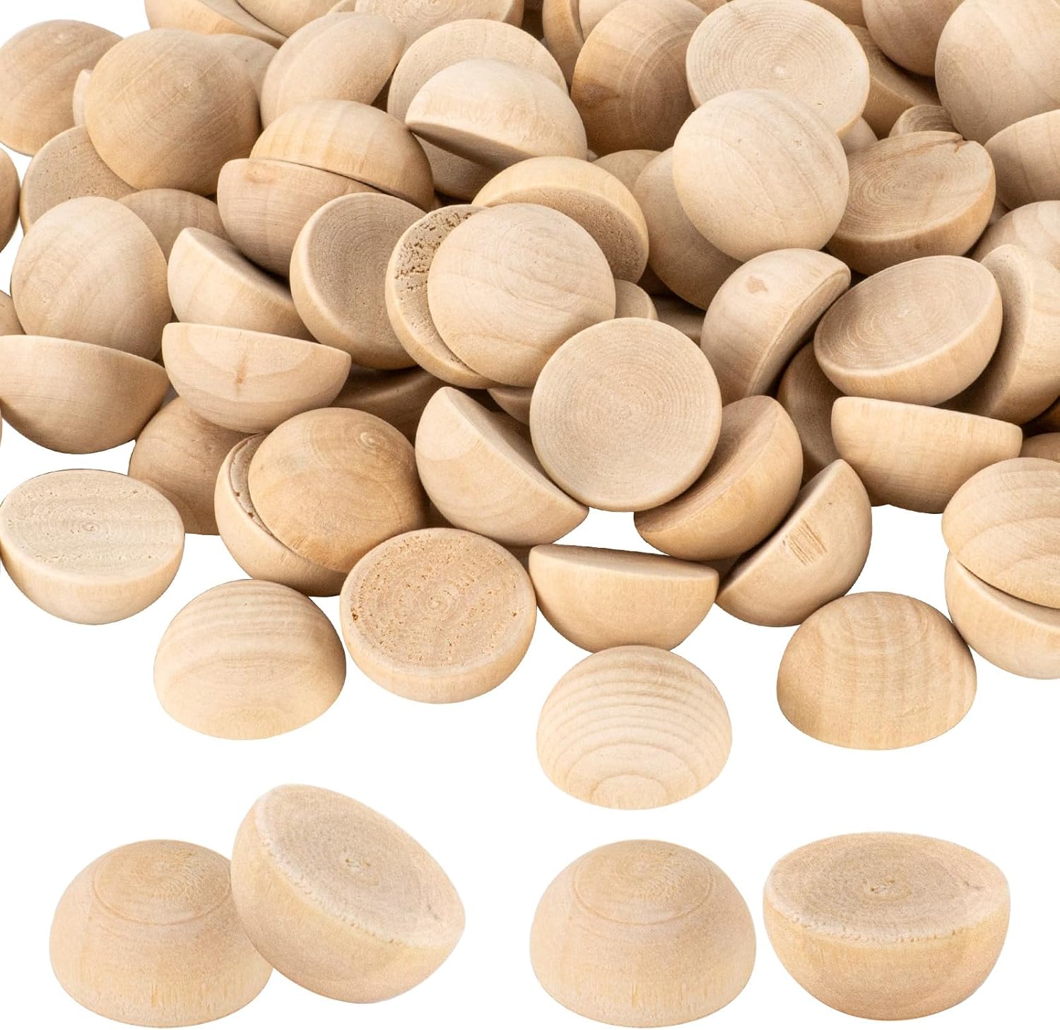 PONGJA 1 Inch Half Wooden Balls 250PCS