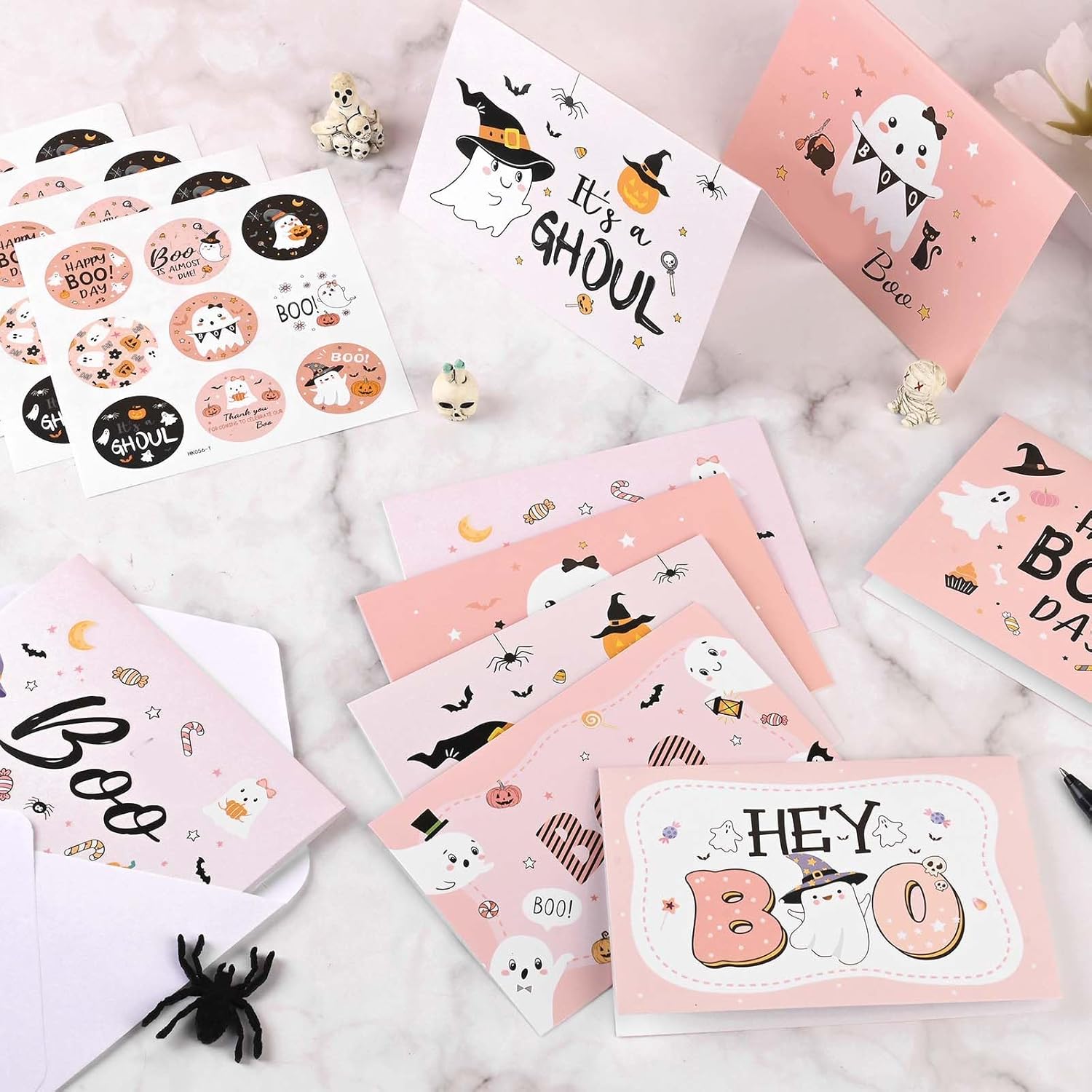 Kavoc Halloween Ghost Thank You Cards 36Pcs Set