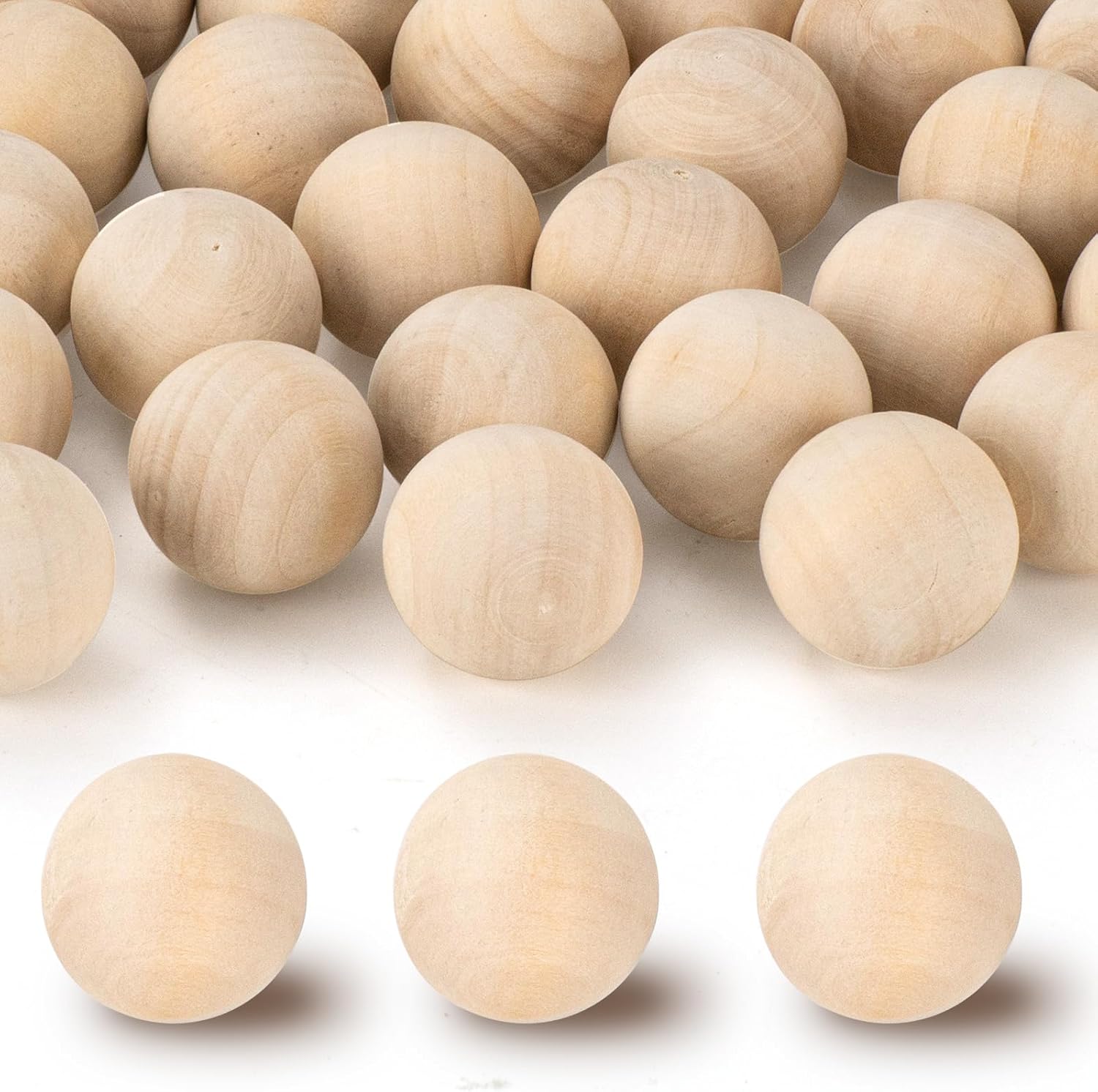 1 Inch Unfinished Wood Balls 120PCS for Crafts and DIY