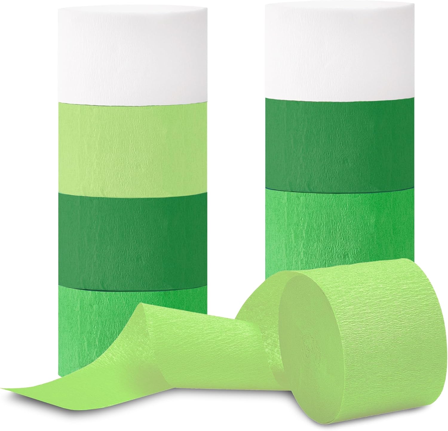 Green Streamers 8 Rolls 656ft Crepe Paper Decorations
