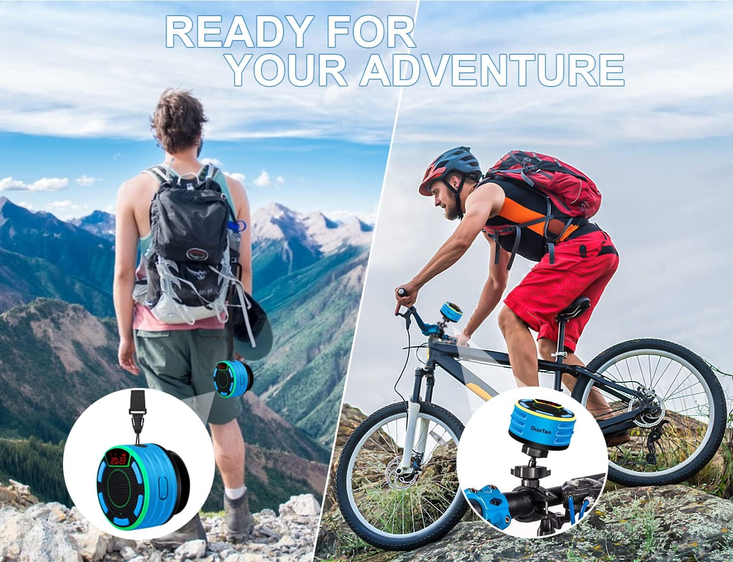 DuoTen Waterproof Bluetooth Speaker with LED Display and Light Show