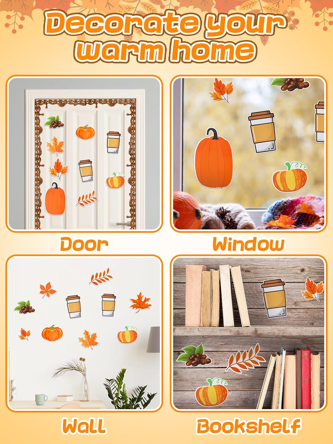 Fall Bulletin Board Decoration Set with 200 Glue Points