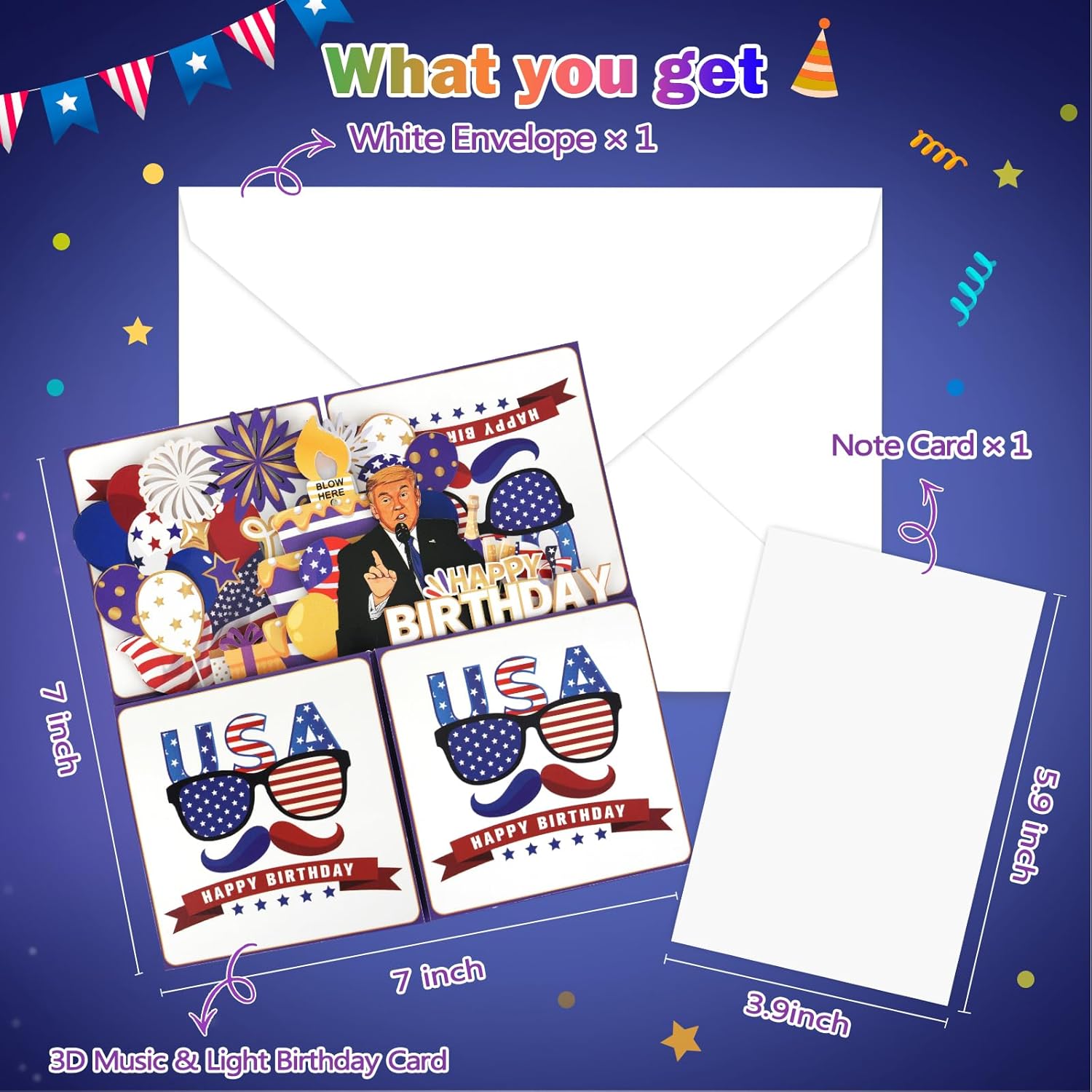 Birthday Card with Light and Music Surprise
