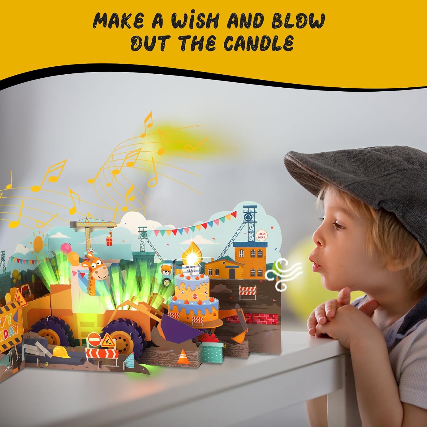 3D Pop Up Musical Birthday Card for Boys and Girls