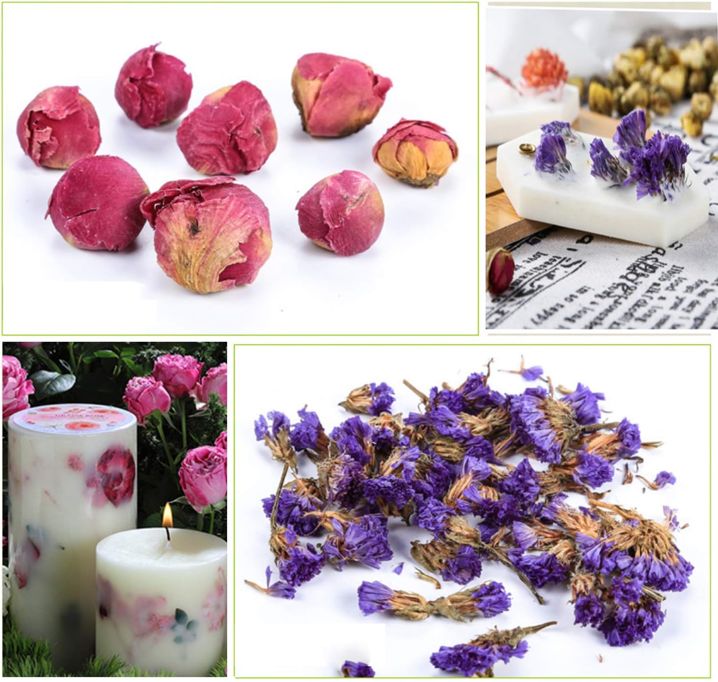 PNANA Dried Flowers Kit for Bath Bomb Soap Candle Making