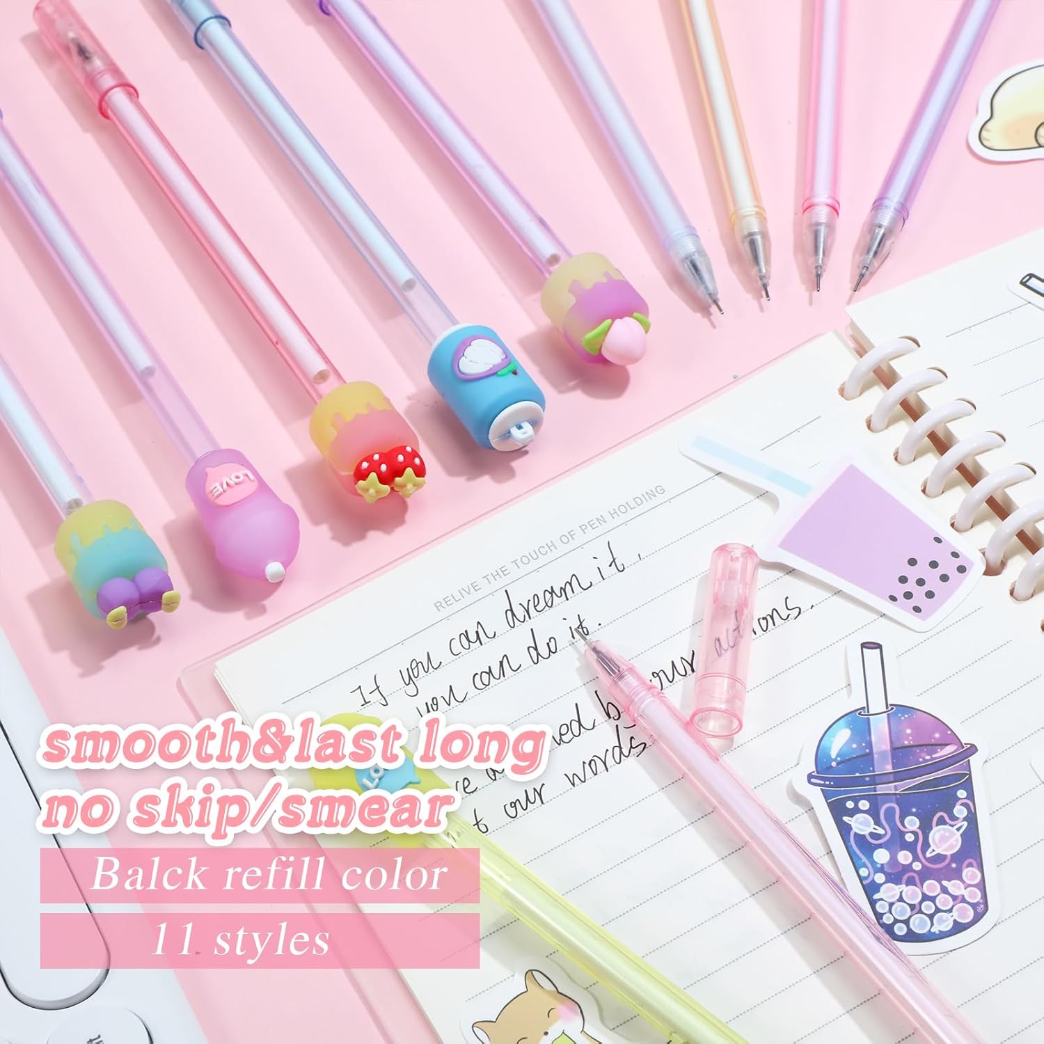 Sabary 228 Pcs Kawaii Stationery Set with Pencil Case