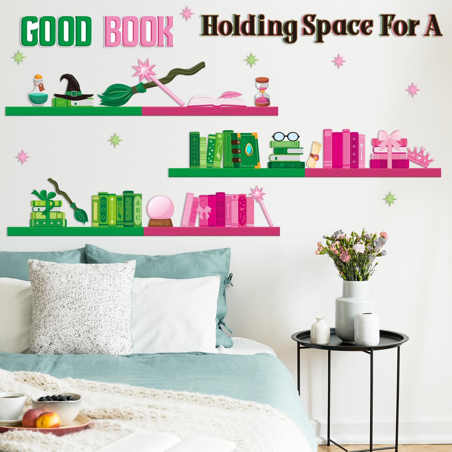 AgincBerry Witch Library Bulletin Board - 54PCS