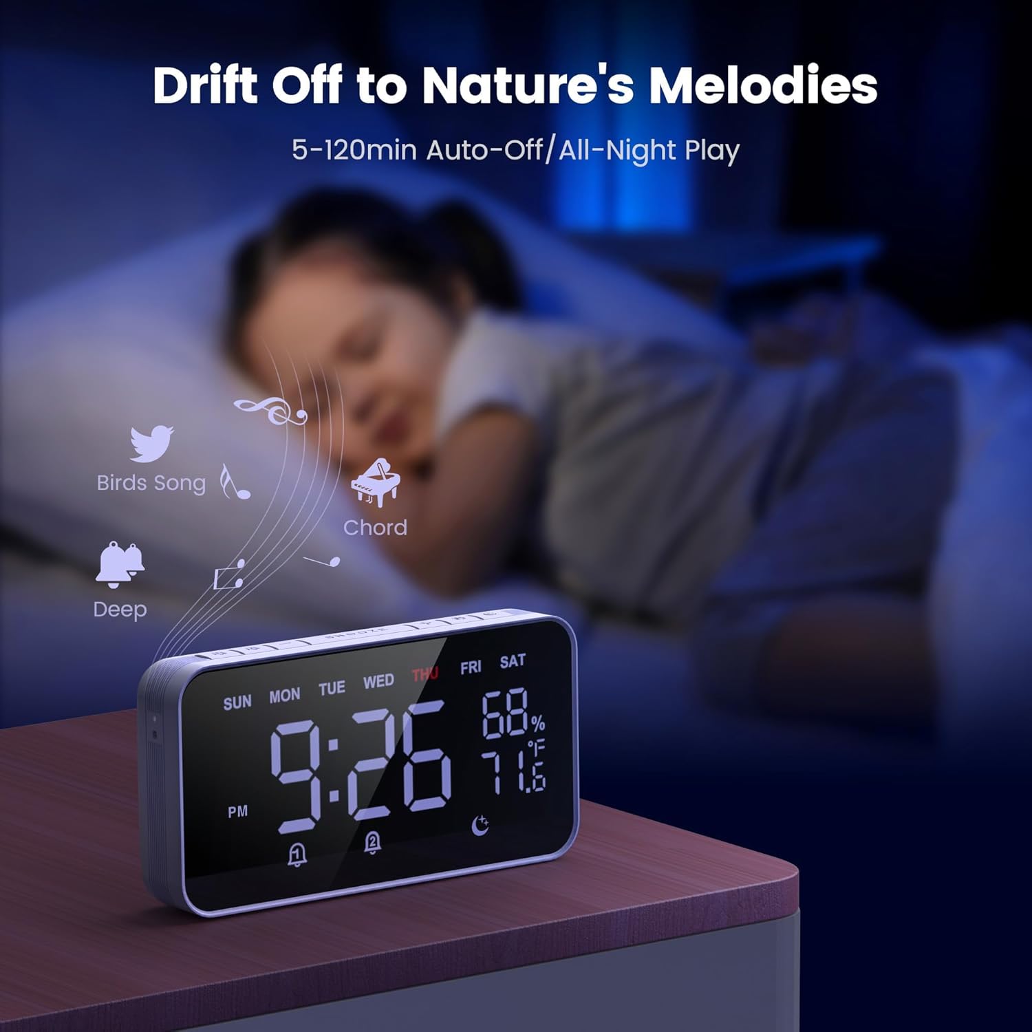 Dekala Bed Shaker Alarm Clock for Heavy Sleepers