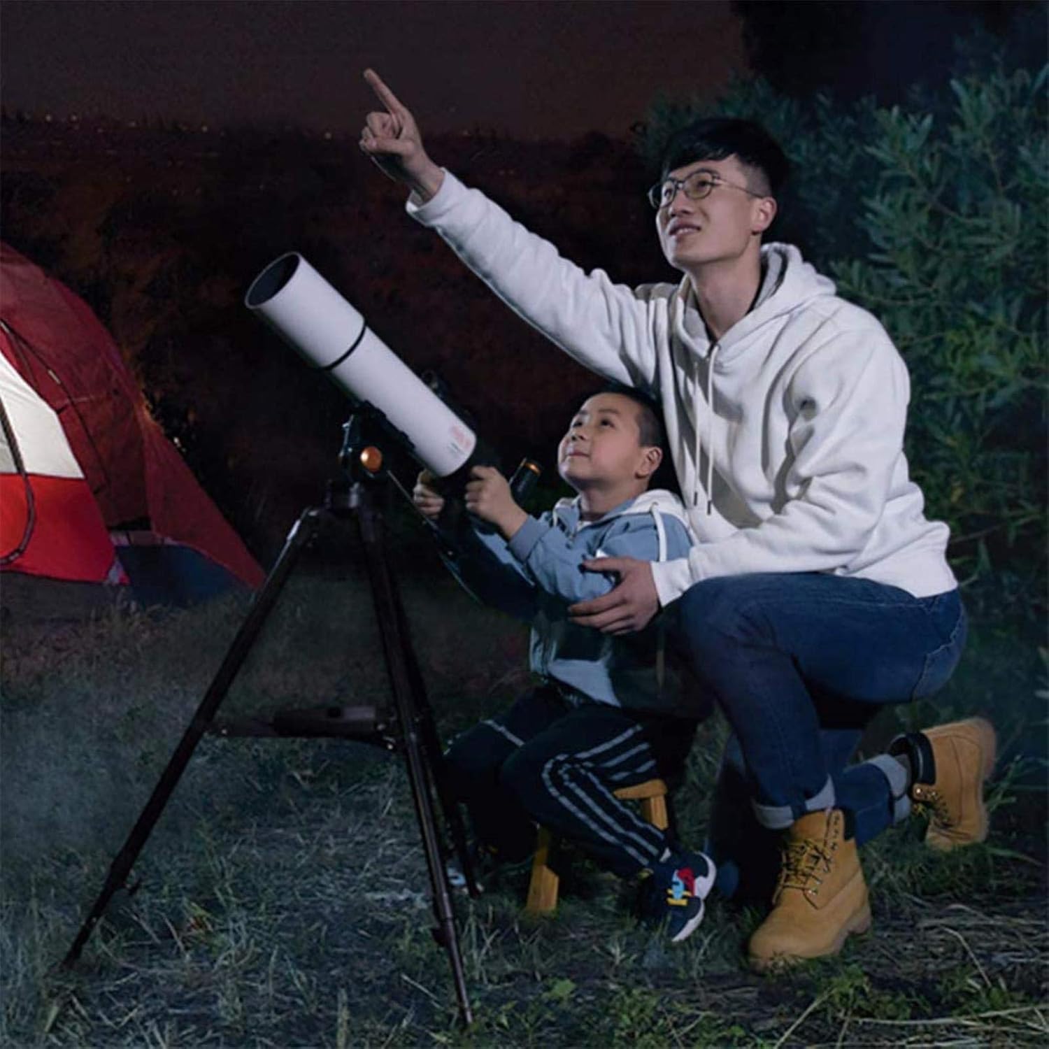 Beginners Astronomy Telescope 80Mm Portable Refractor for Camping and Kids