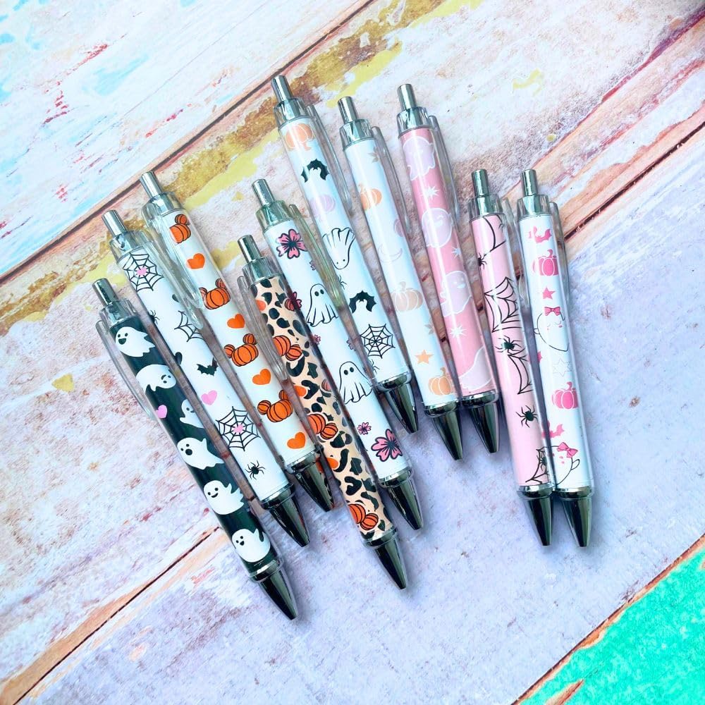 10 Halloween Pens Cute Fun Spooky Gel Pens Set