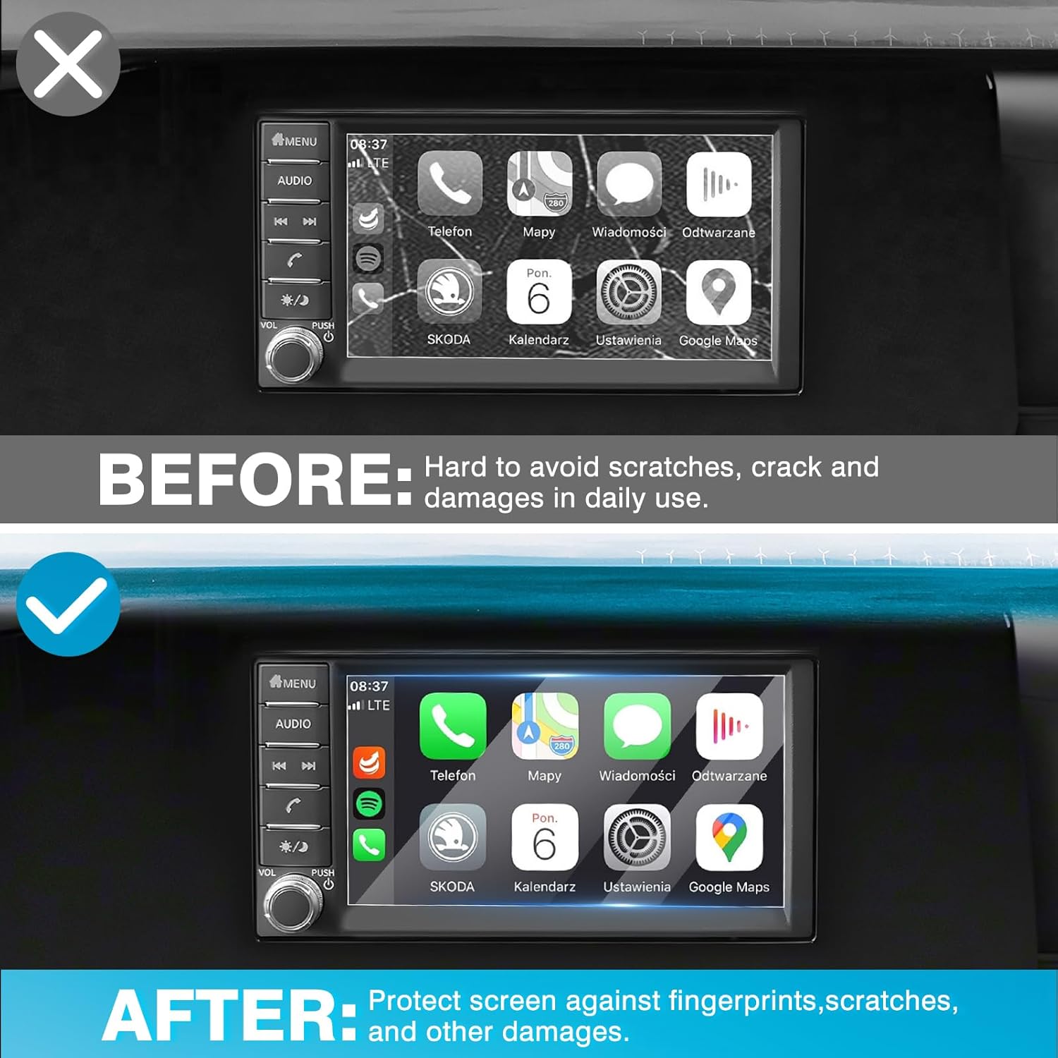 Karltys Upgrade 2025 Nissan Kicks S 7-Inch Screen Protector