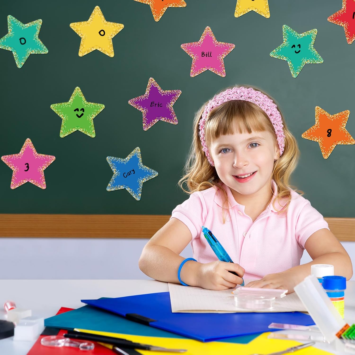 Seajan 108 Pcs Large Star Bulletin Board Cutouts