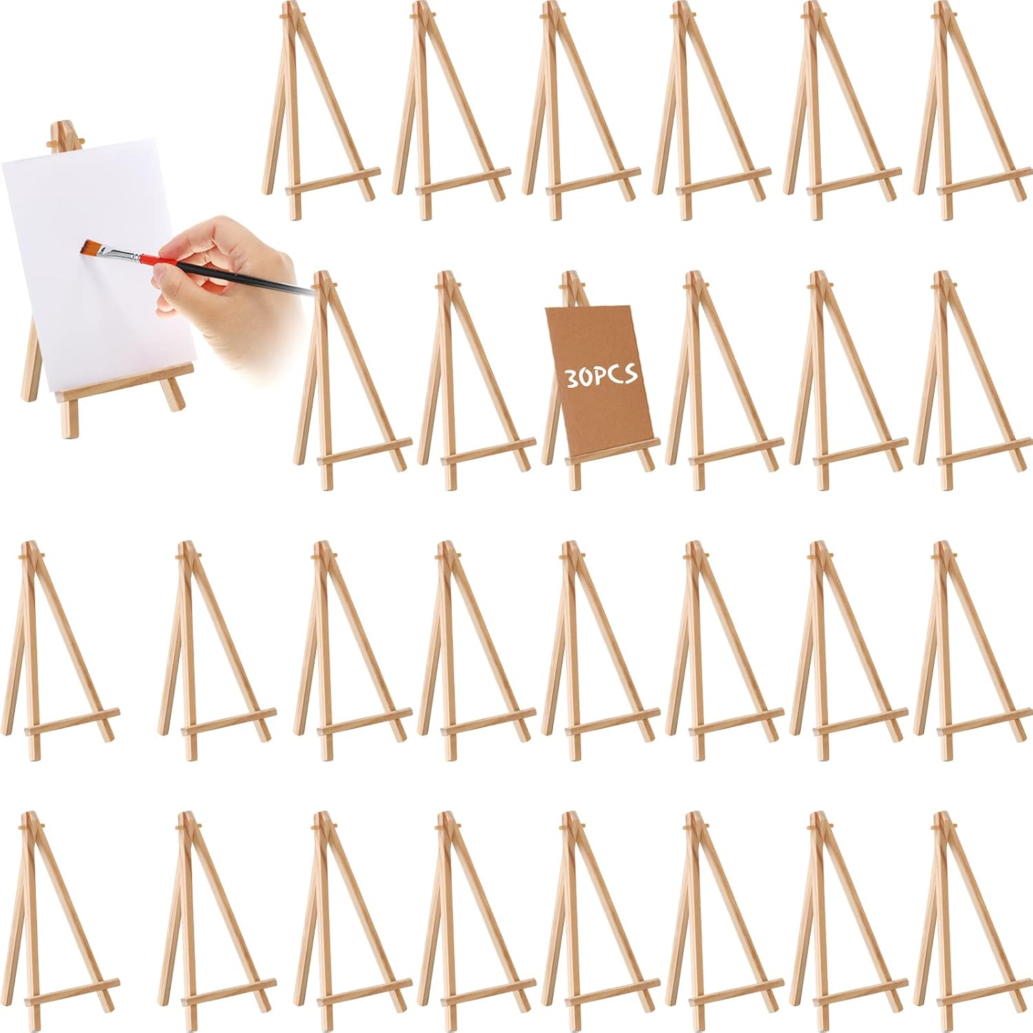 30 Pack Tall Wood Painting Easels Art Stand