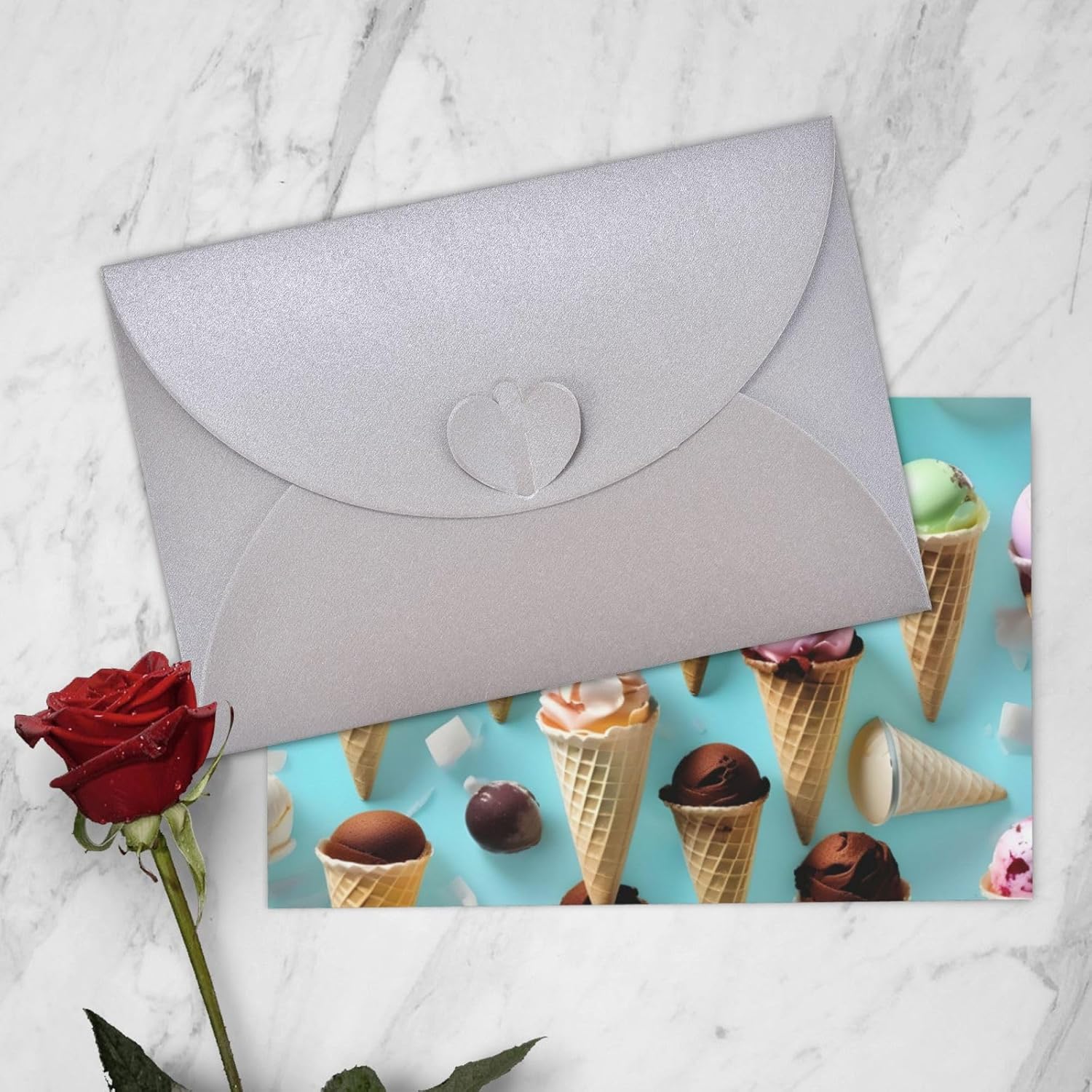 Ice Cream Cones Greeting Card for Birthday Wedding Party
