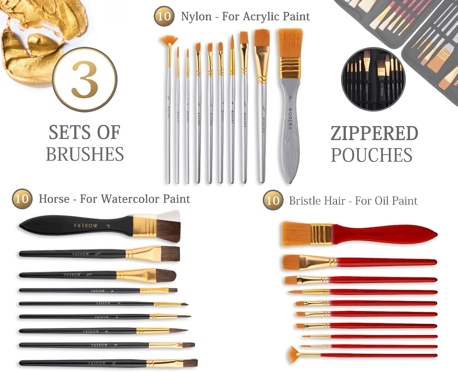 Modera 163-Piece French Easel Painting Set Deluxe Artist Kit