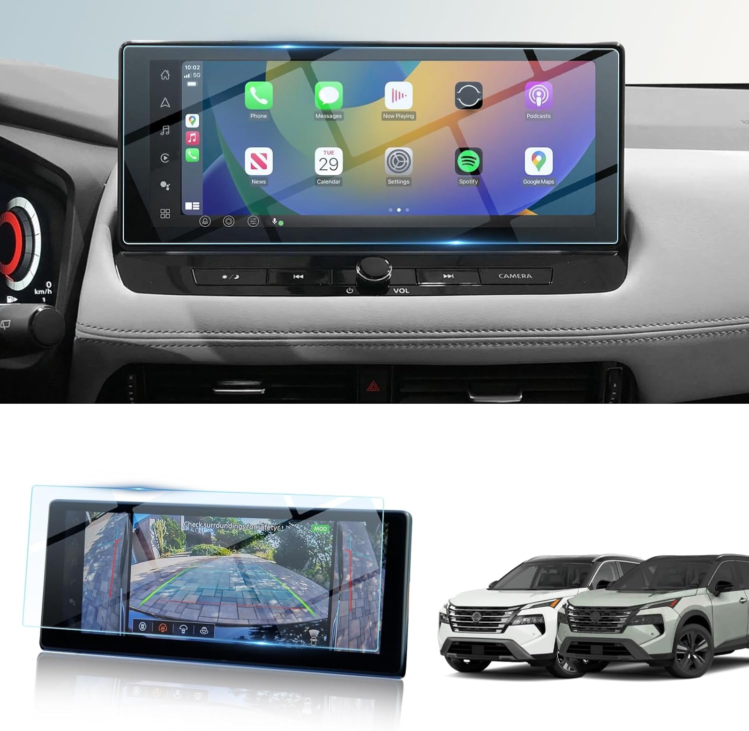 BIBIBO 2024-2026 Nissan Rogue 123 Screen Protector
