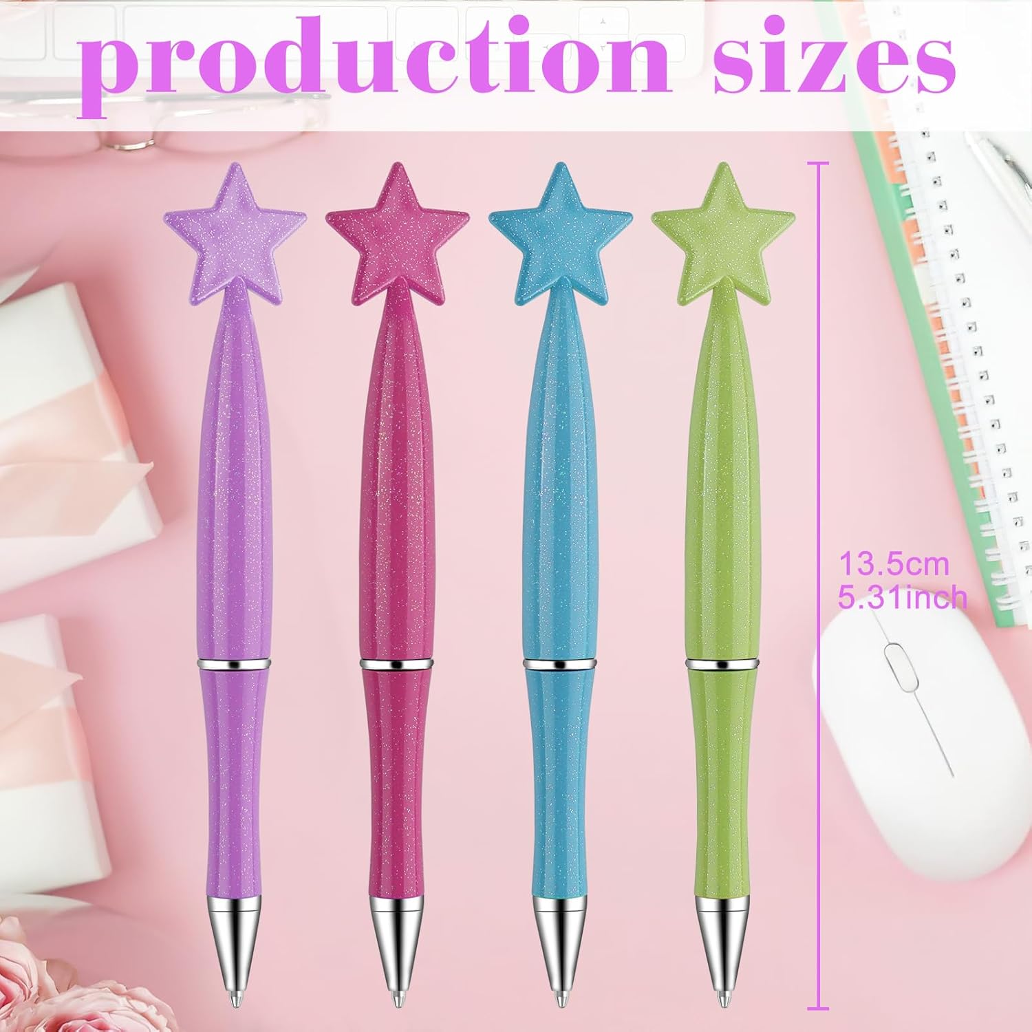 Zuazaor 24 Pack Glitter Star Star Party Pens