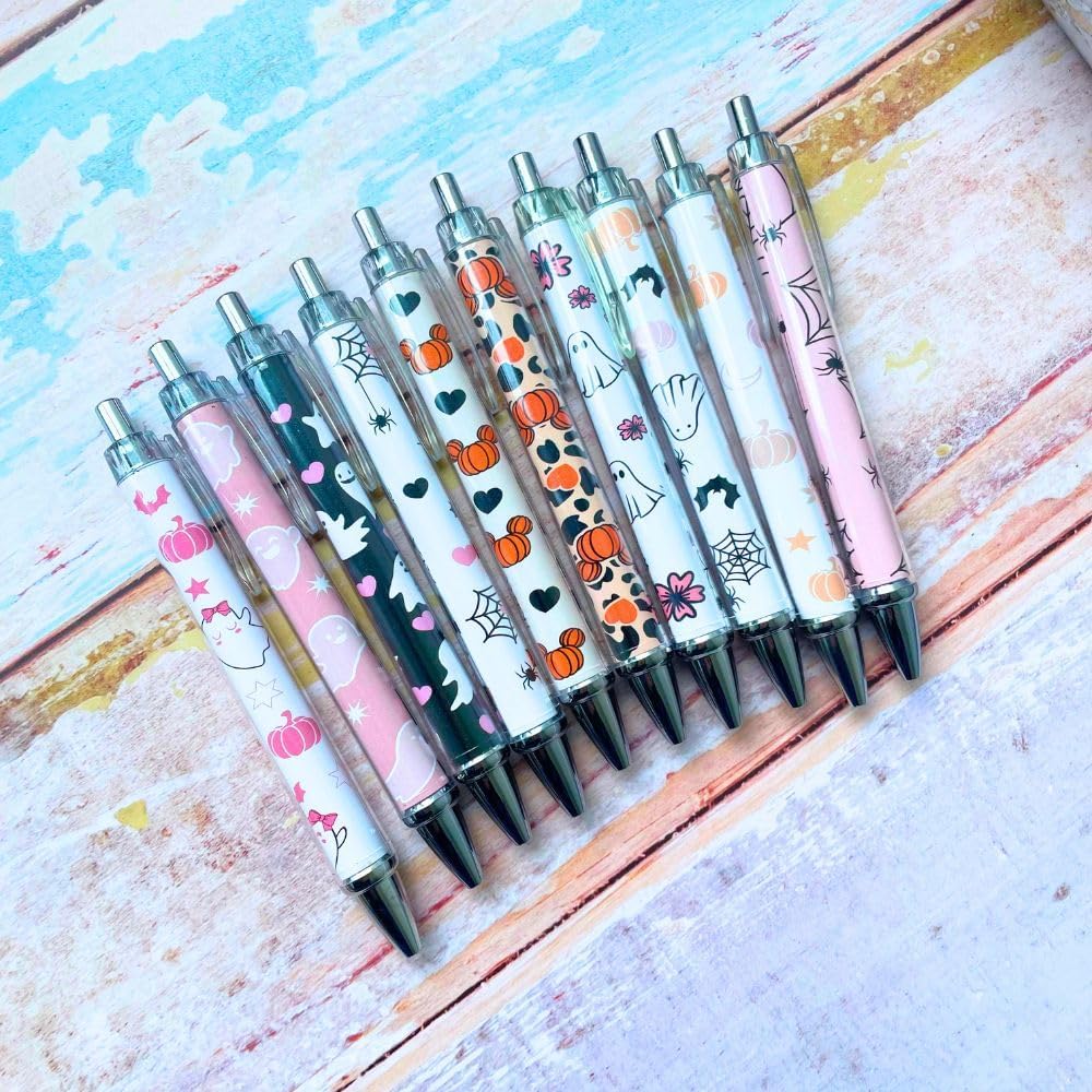 10 Halloween Pens Cute Fun Spooky Gel Pens Set