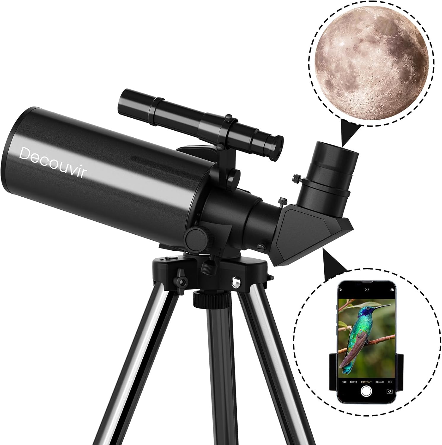 HOROX 70mm Maksutov-Cassegrain Telescope with Tripod and Phone Adapter