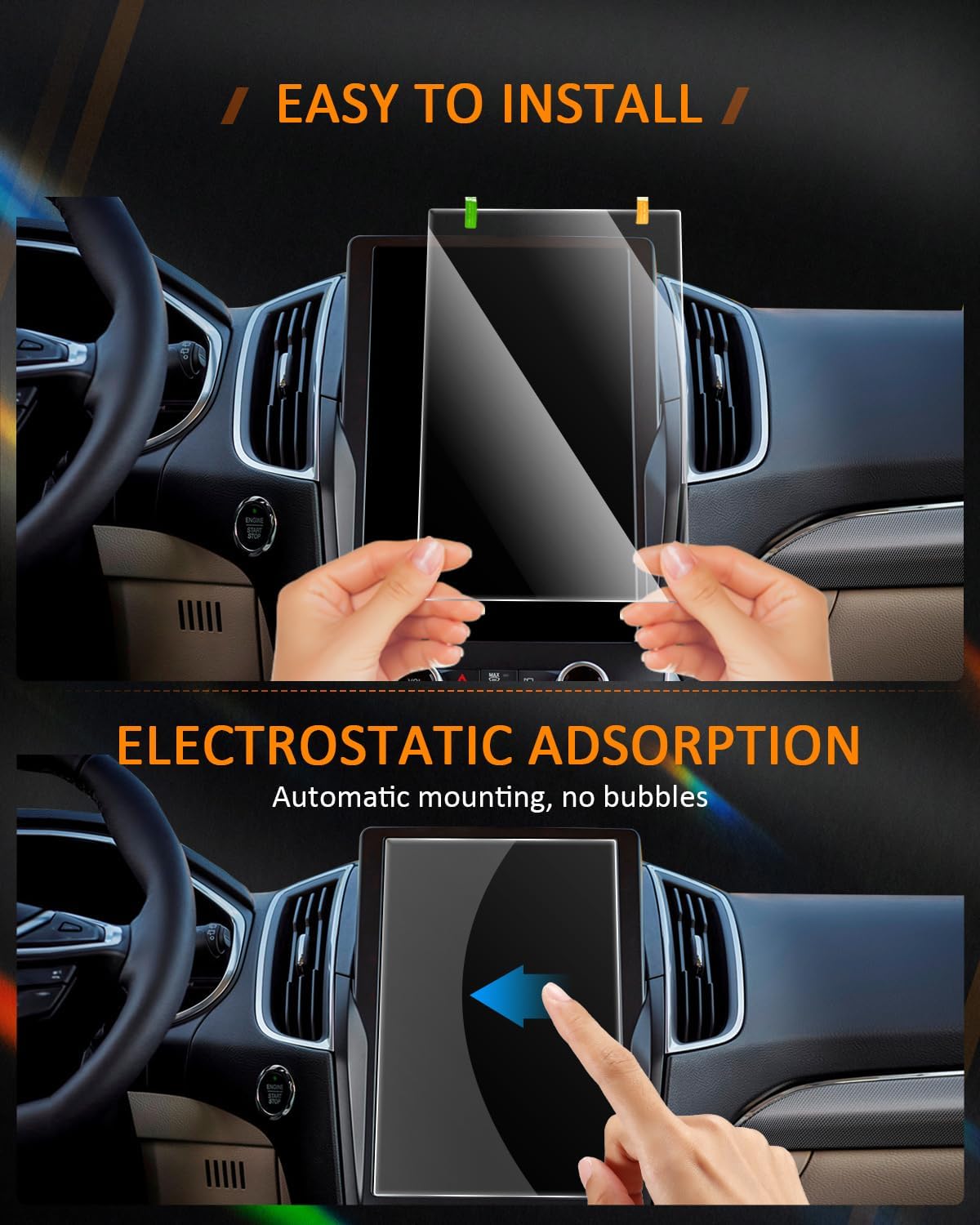 CDEFG 2PCS Screen Protector for Ford Edge 2021-2024