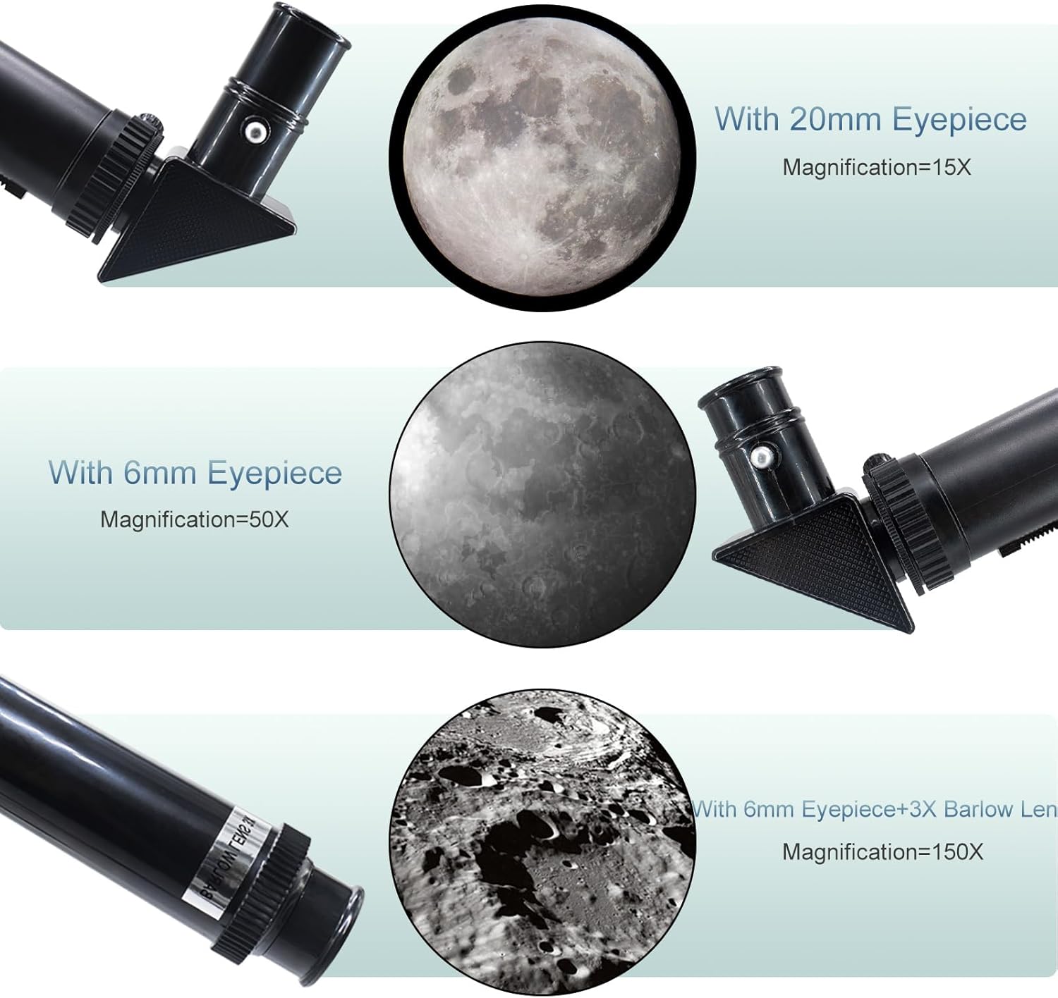 ToyerBee 70mm Refractor Telescope with Smartphone Adapter and Wireless Remote
