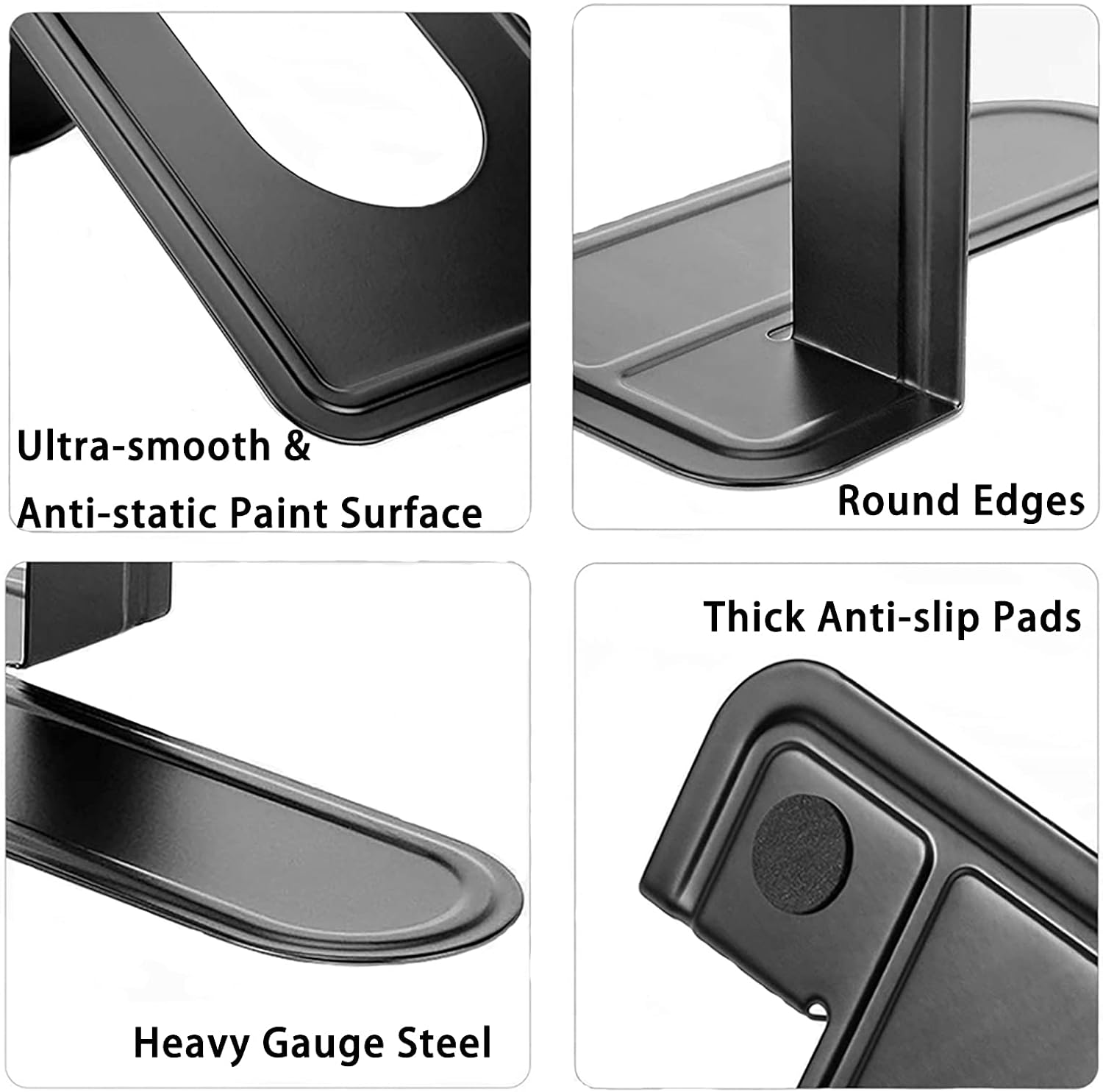Heavy Duty Metal Bookends 4 Pair 8 Piece Black