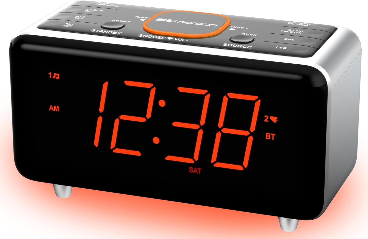 Emerson CKS1521 SmartSet Bluetooth Alarm Clock Radio