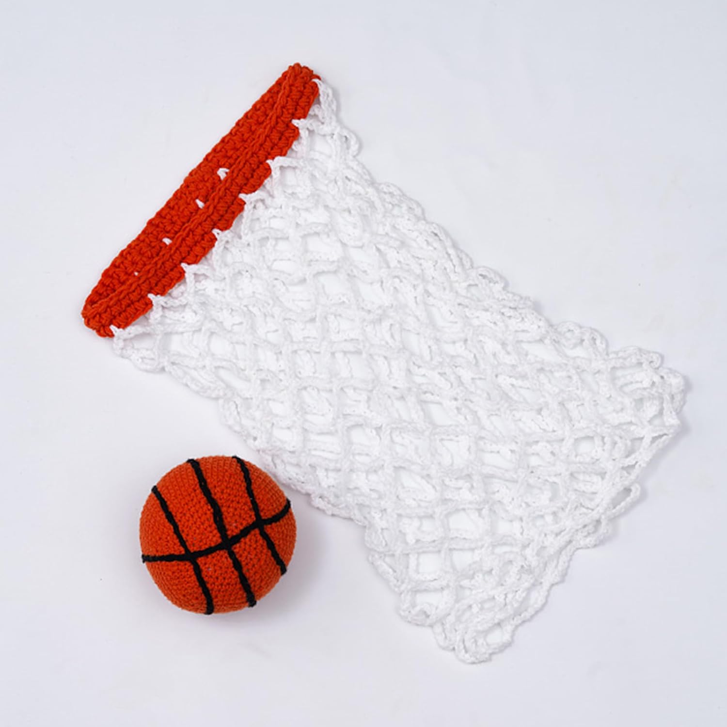 Zeroest Newborn Photography Crochet Basketball Hat Net Set